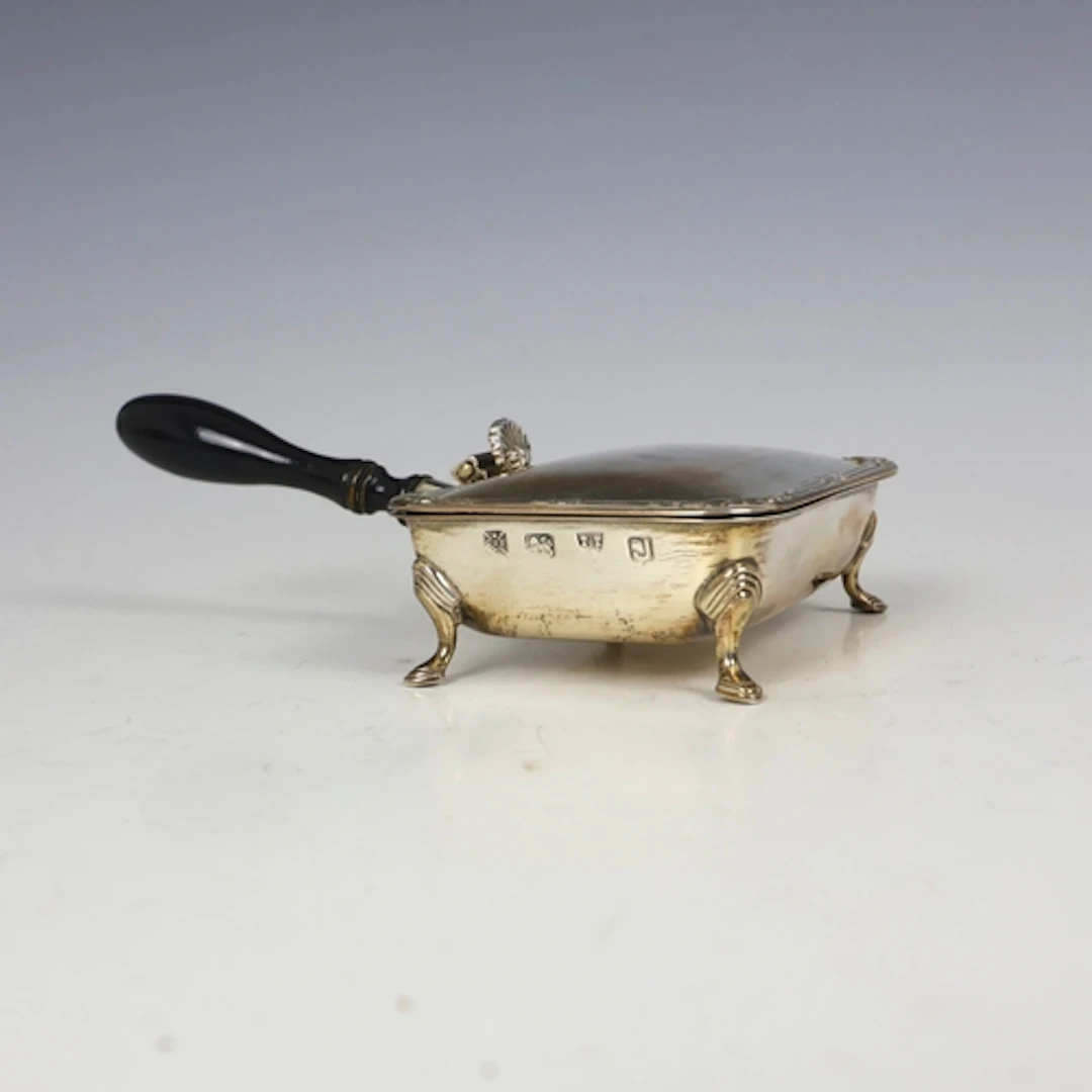 A mid 20th century silver crumb tray/silent butler, Lowe & S...