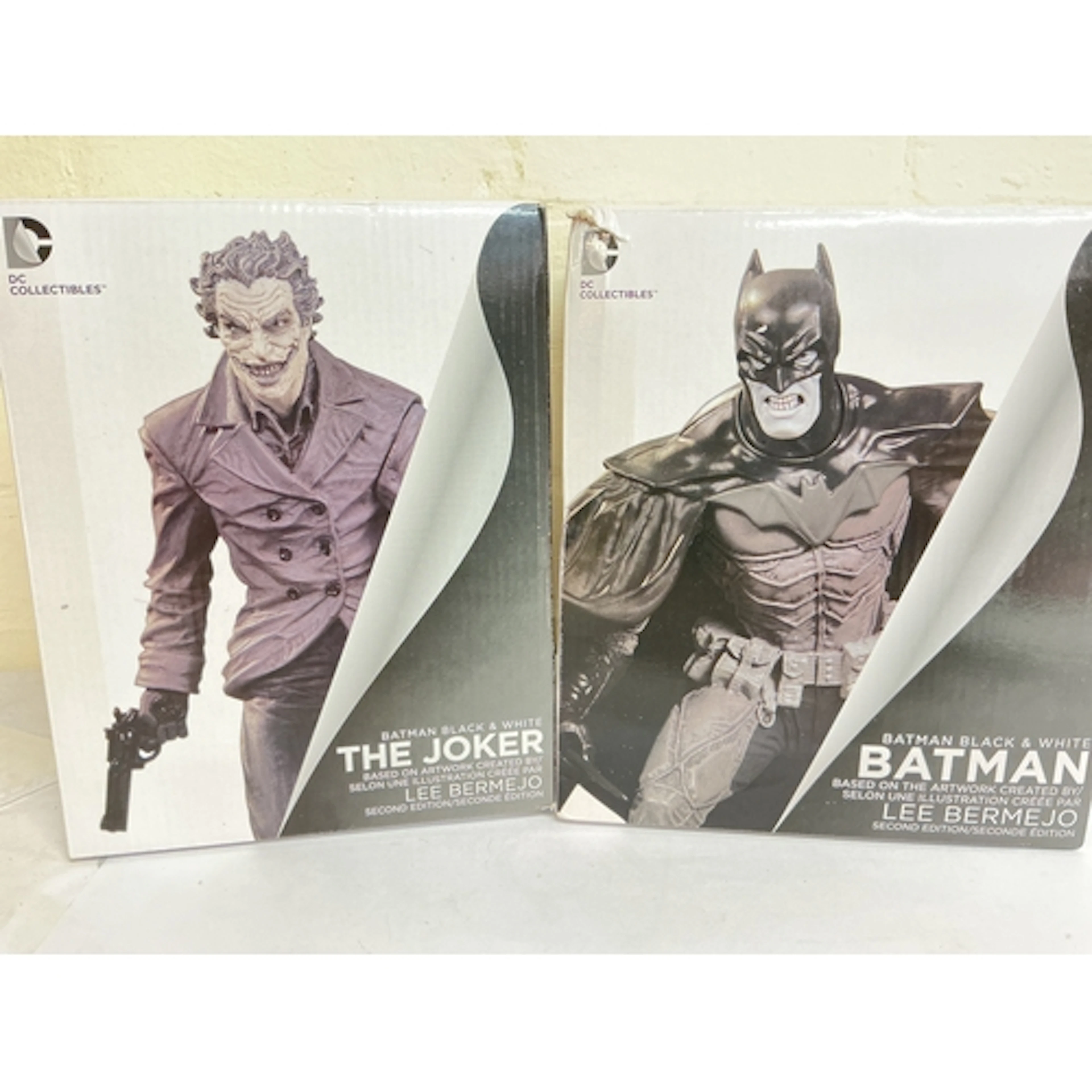 2 X Boxed DC Collectibles Batman And Joker Statues. (2).