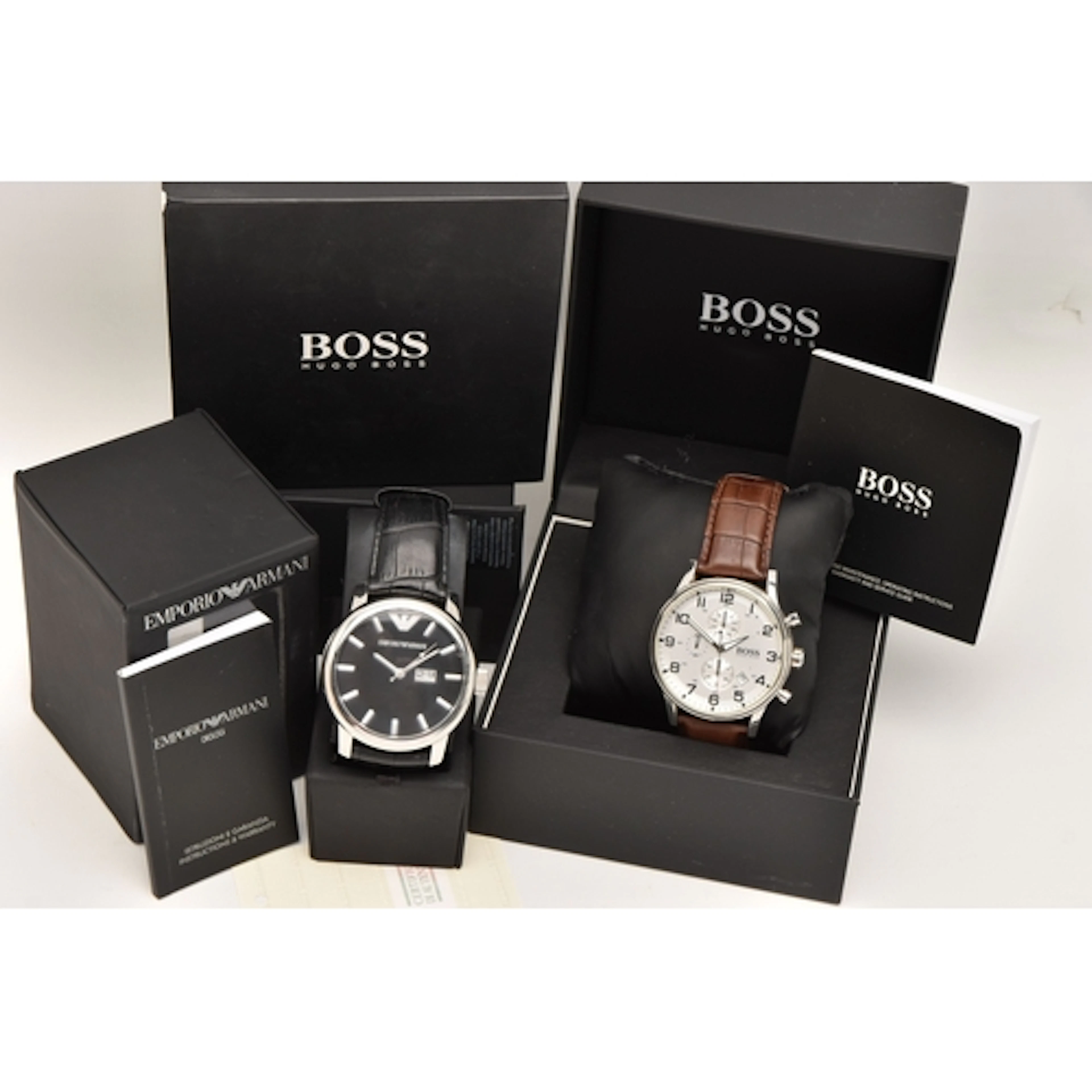 TWO GENTS BOXED WRISTWATCHES, the first a quartz 'Hugo Boss'...