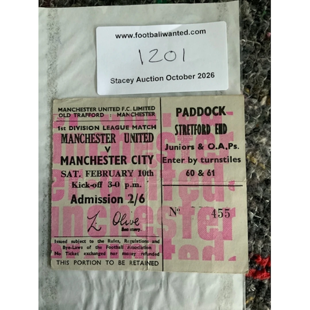 1966/67 Manchester United v Manchester City Postponed Footba...