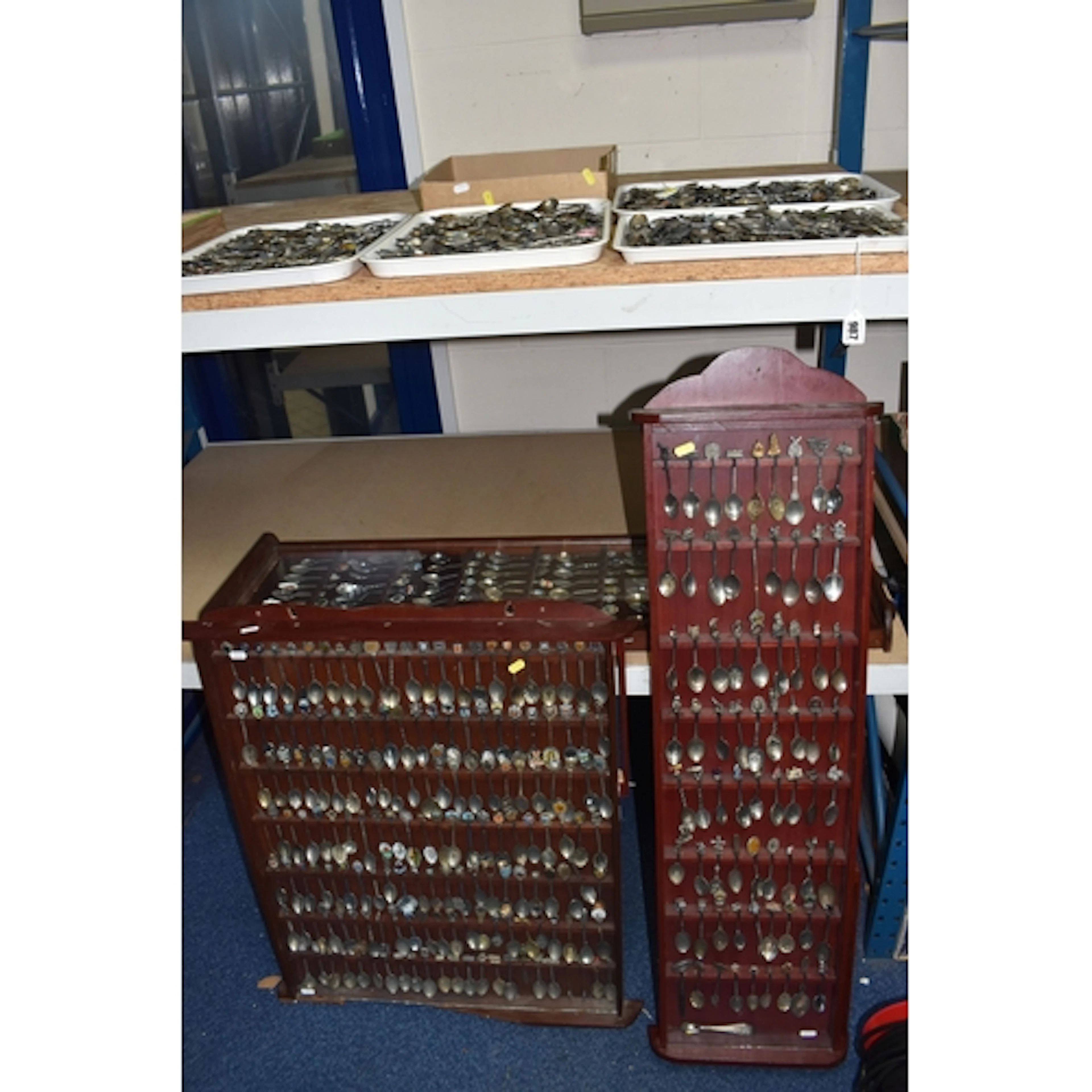 A LARGE COLLECTION OF COLLECTOR'S SPOONS, hundreds of spoons...