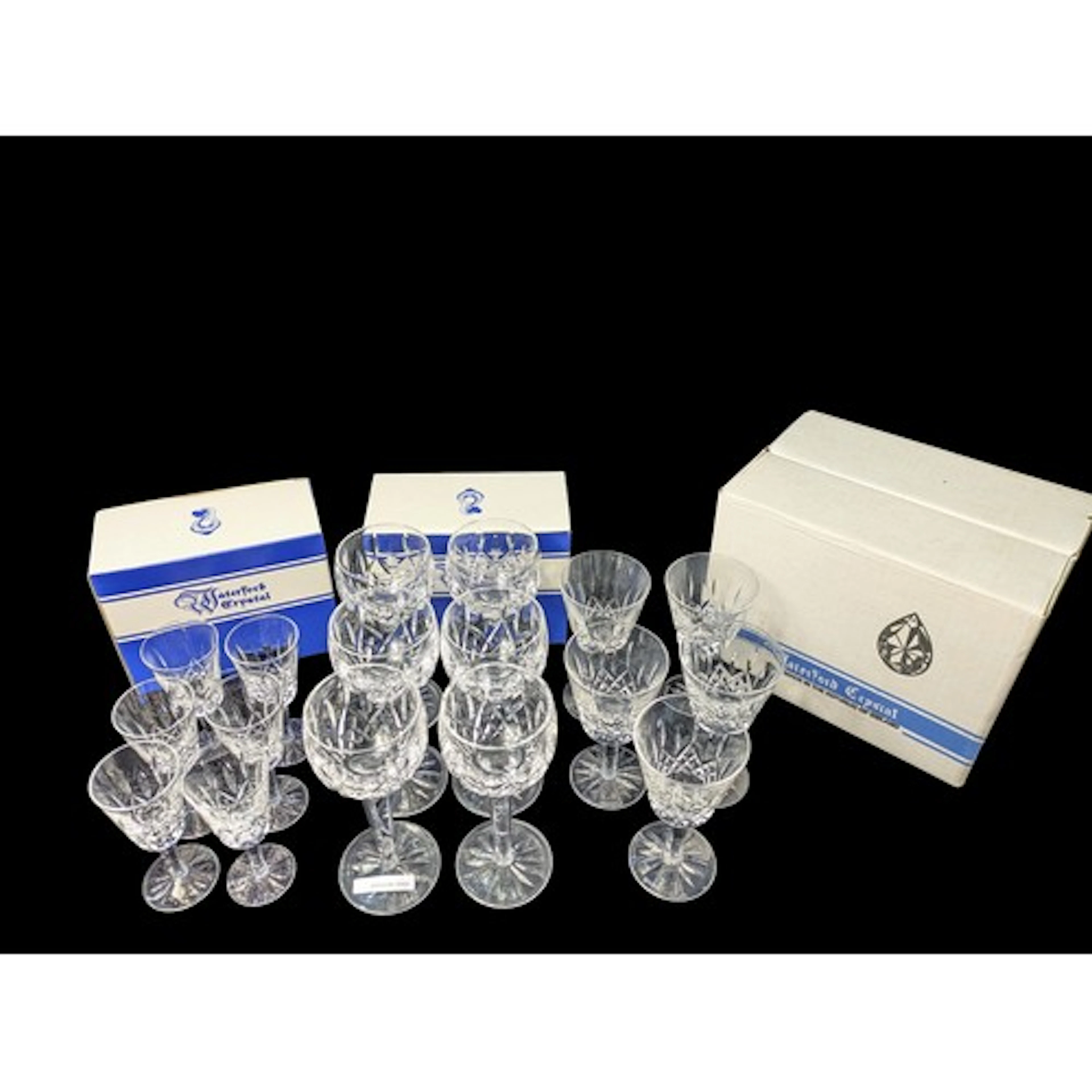 A group of Waterford Crystal stemware in assorted sizes, wit...