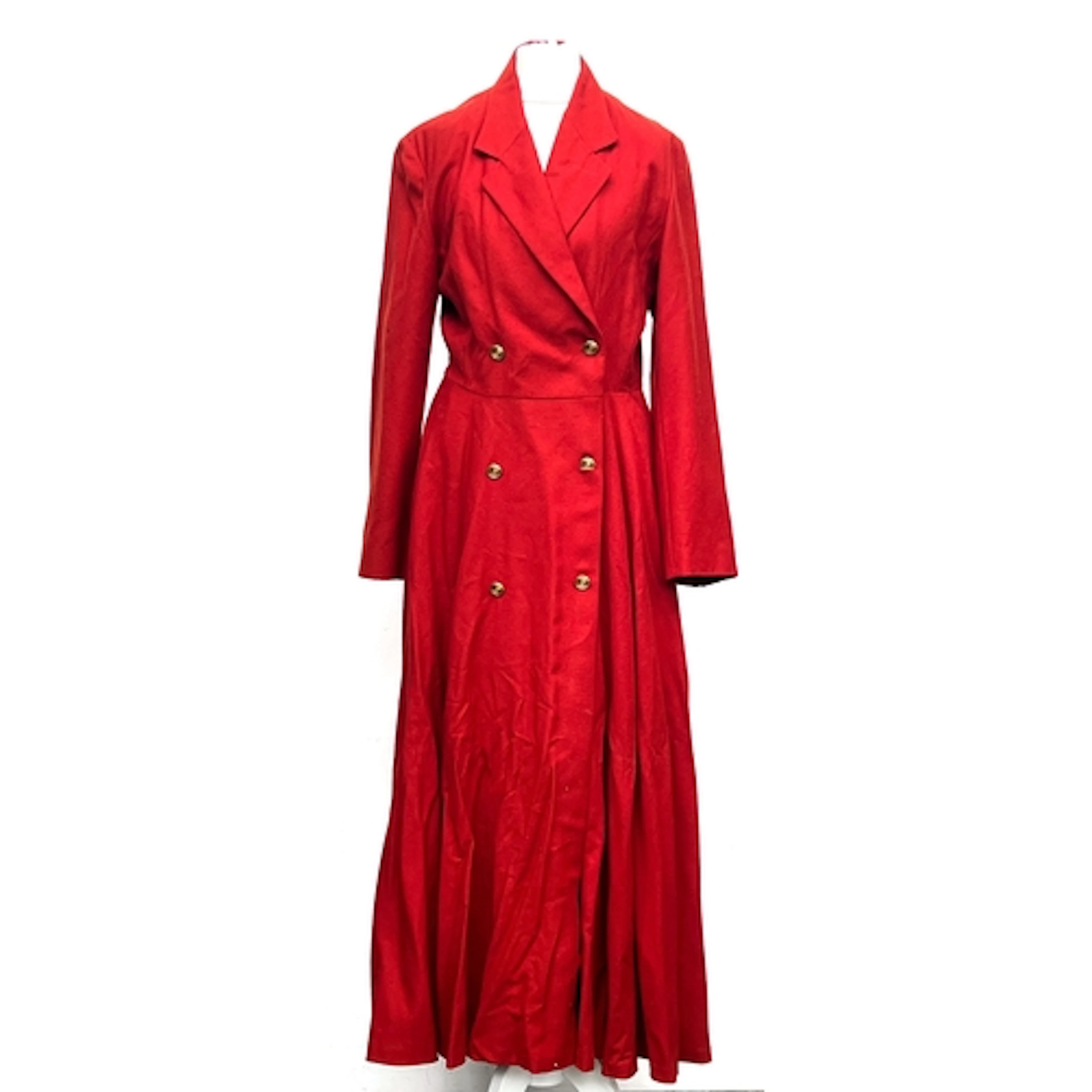 A vintage Unanyme Georges Rech brick red wool long sleeved d...