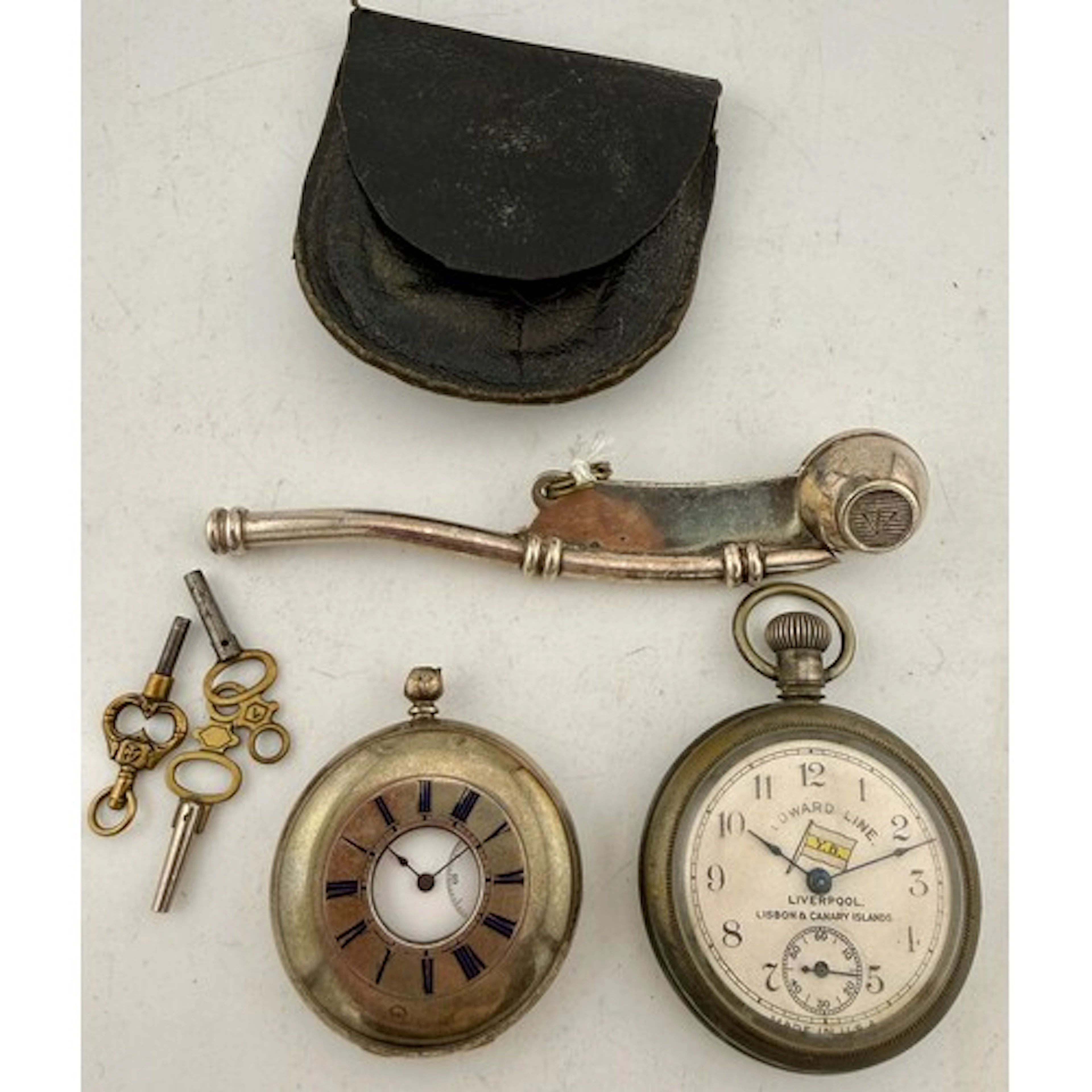 Two vintage pocket watches to include Coward Line, Liverpool...