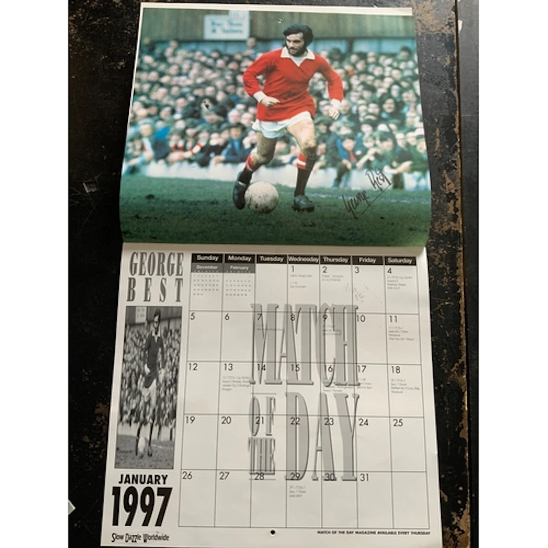 George Best Signed Football Calendar: Match of the Day seven...