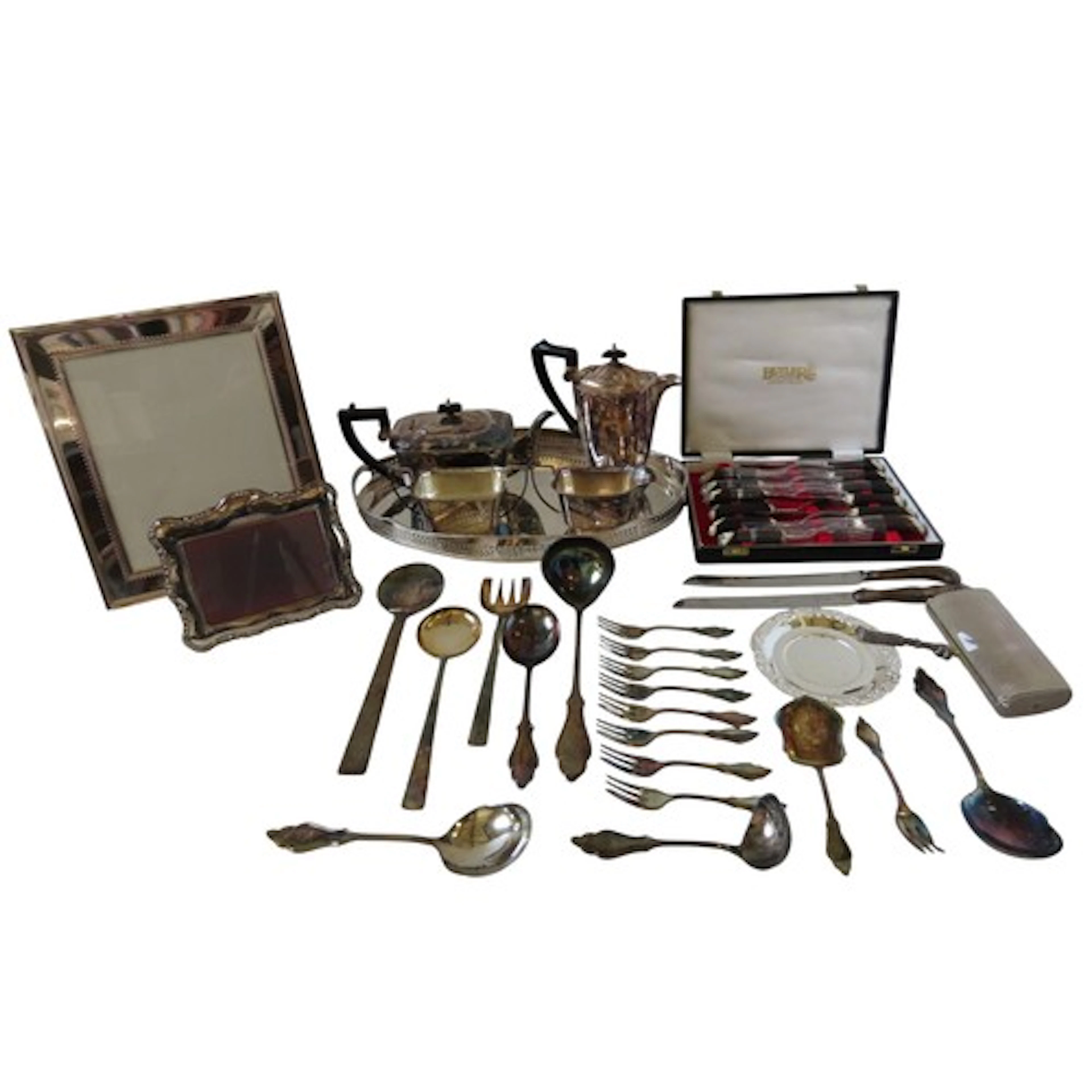 A MIXED GROUP OF SILVER-PLATED WARE MID 20TH CENTURY the lo...