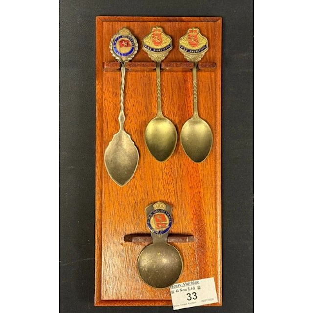 Cunard: Cunard: Silver plated souvenir spoons, all bearing ...