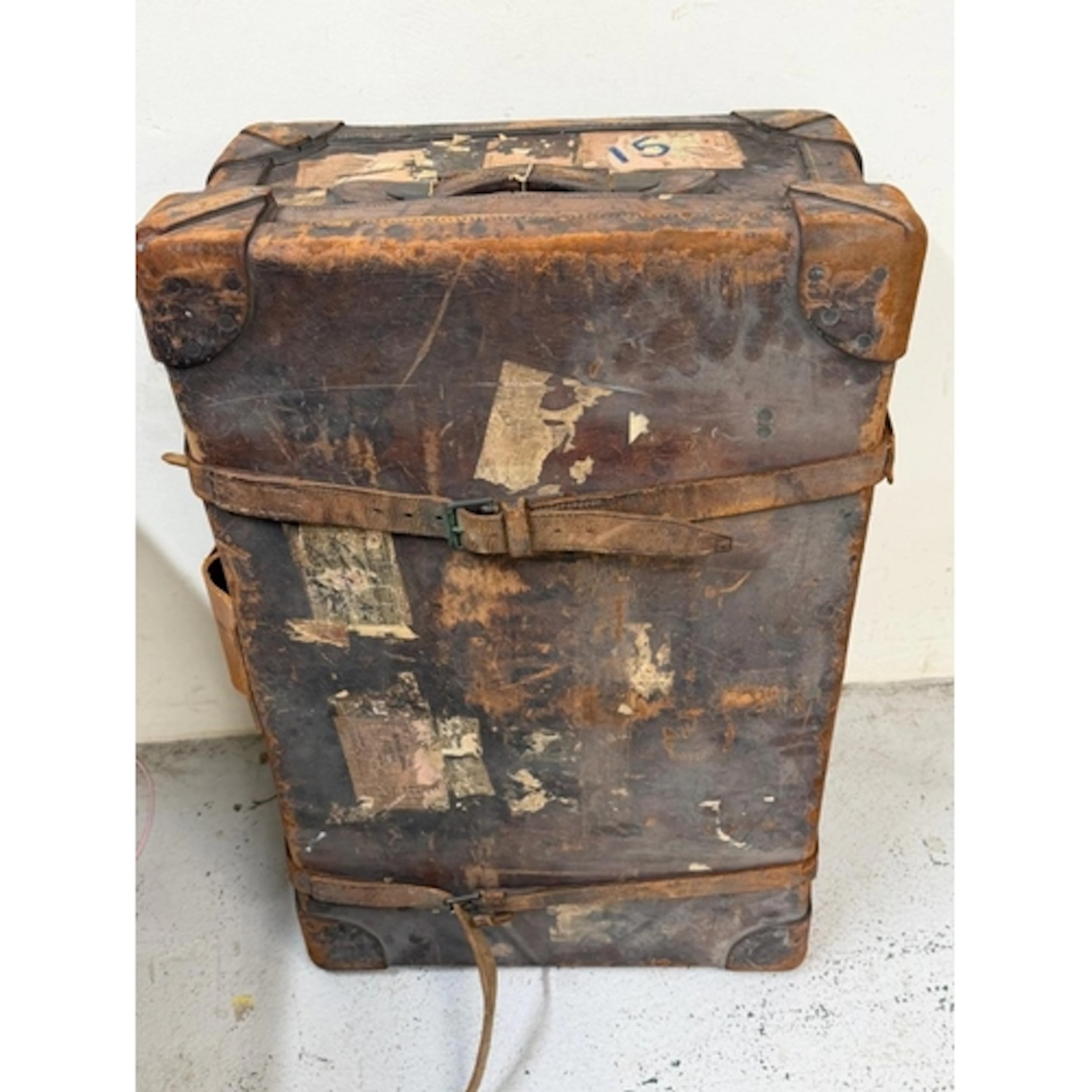Vintage leather suitcase