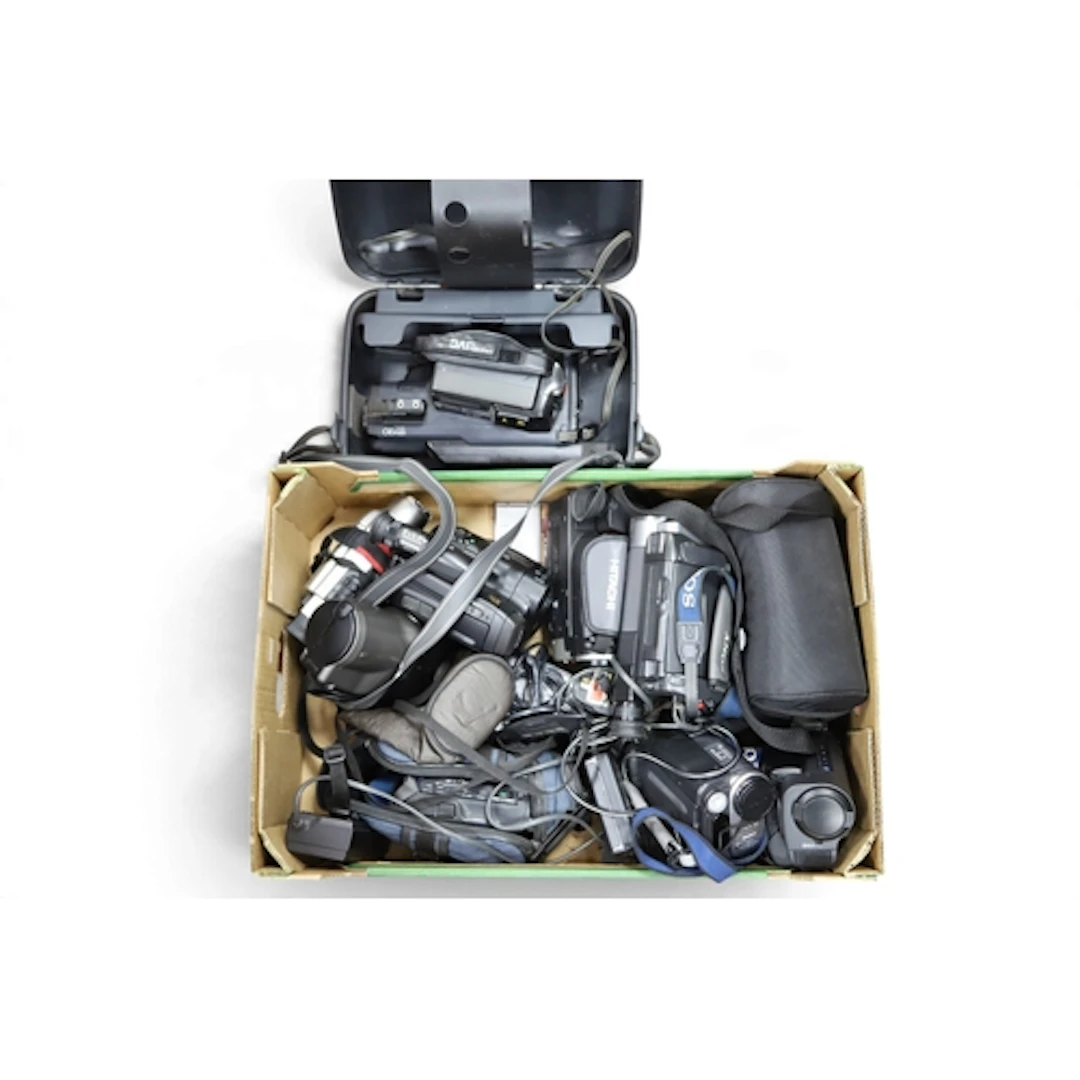 A large collection of Camcorders to include examples form So...