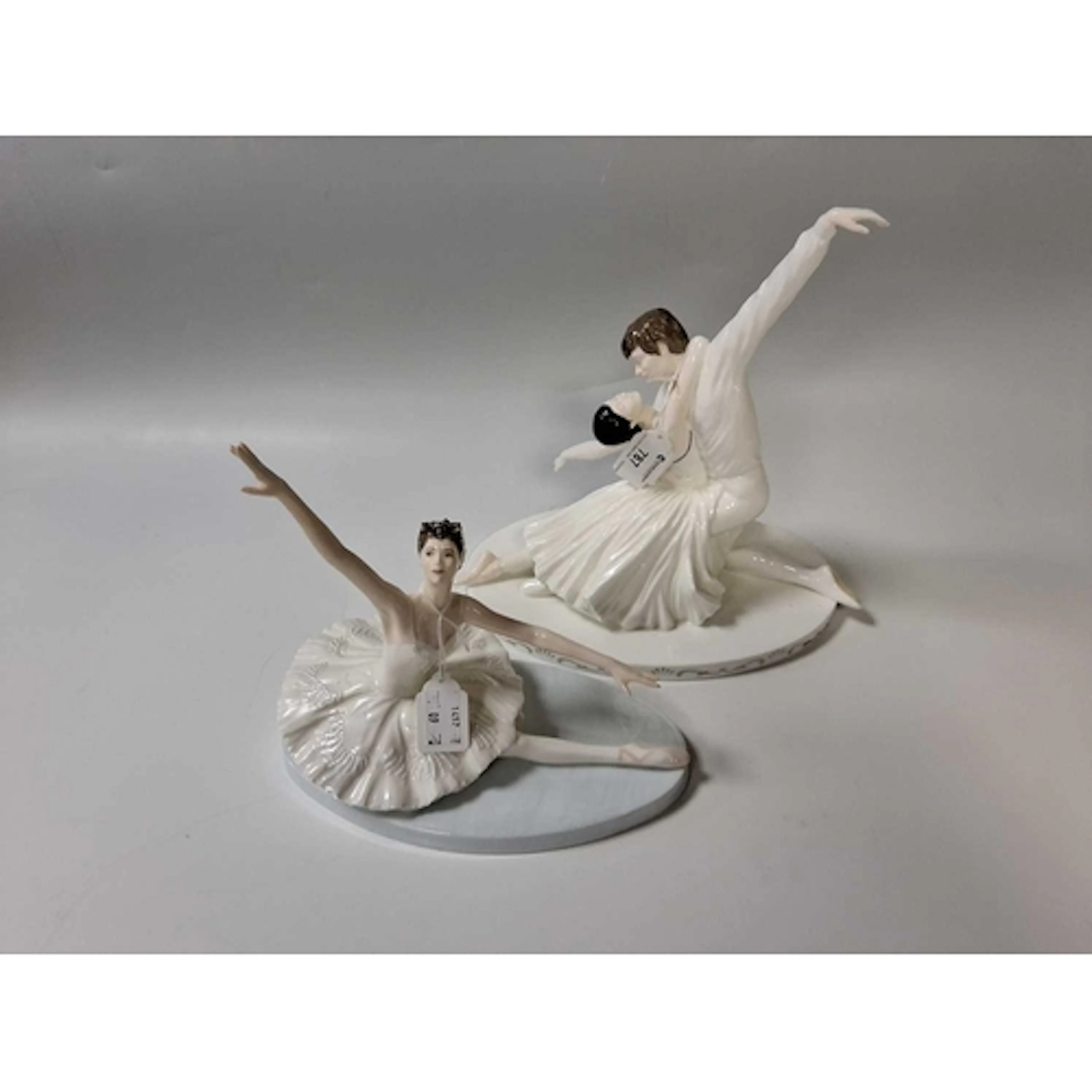 TWO LIMITED EDITION FINE BONE CHINA BALLET RELATED FIGURINES...