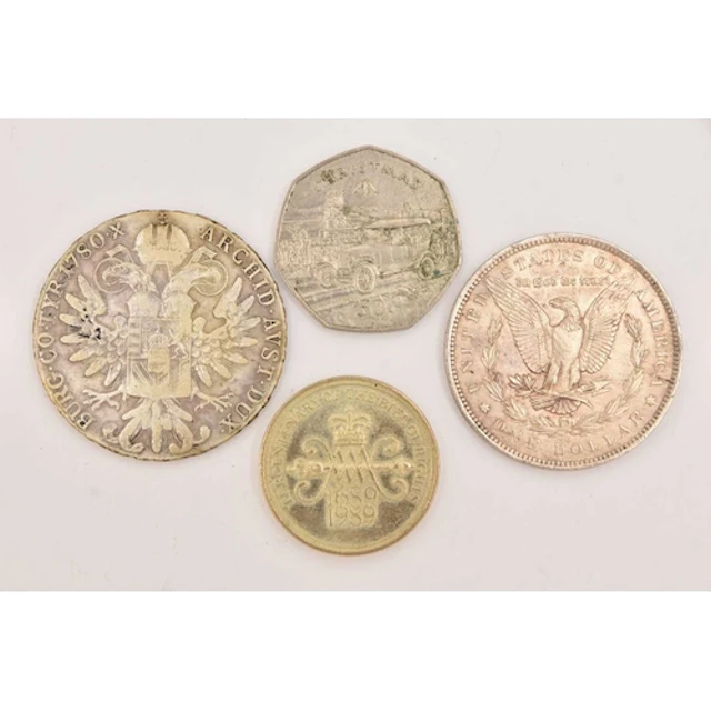 Silver. A Maria Therasia Thaler 1780 silver .833. A USA silv...