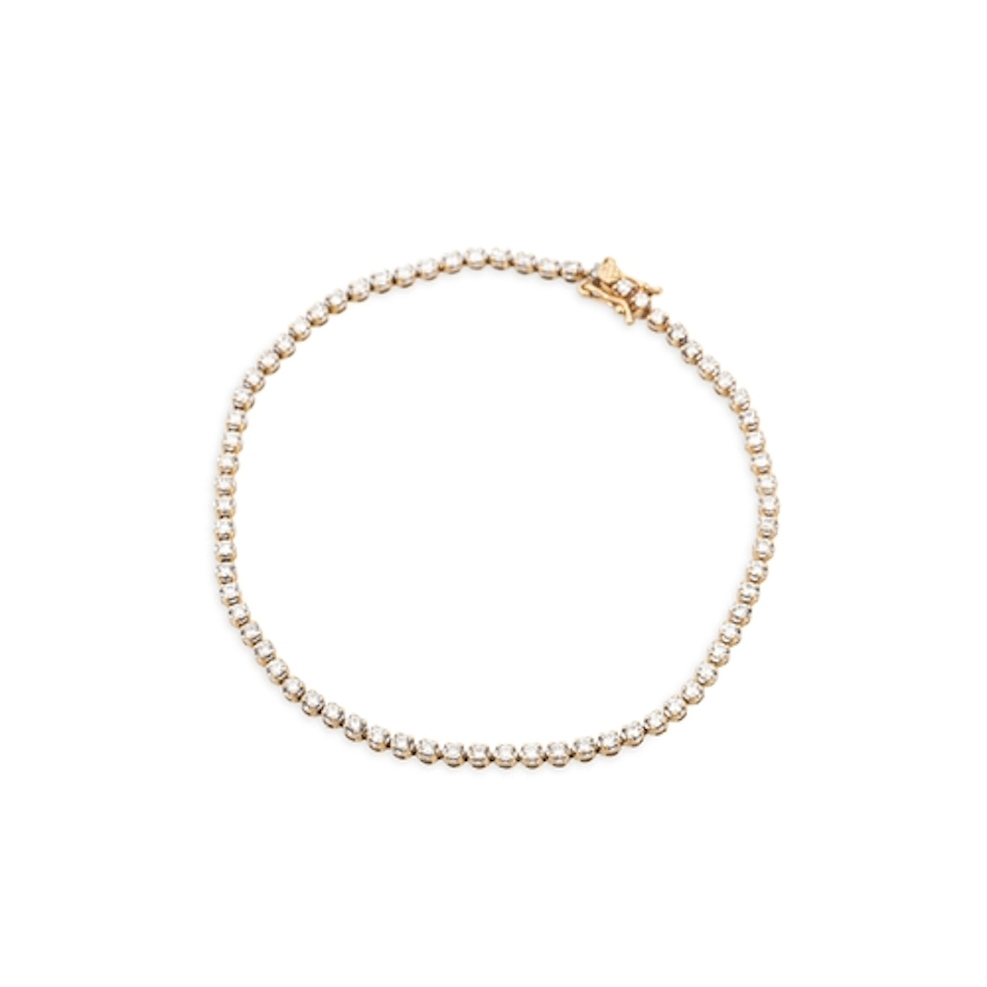 A DIAMOND LINE BRACELET, the round cut diamonds mounted in 9...