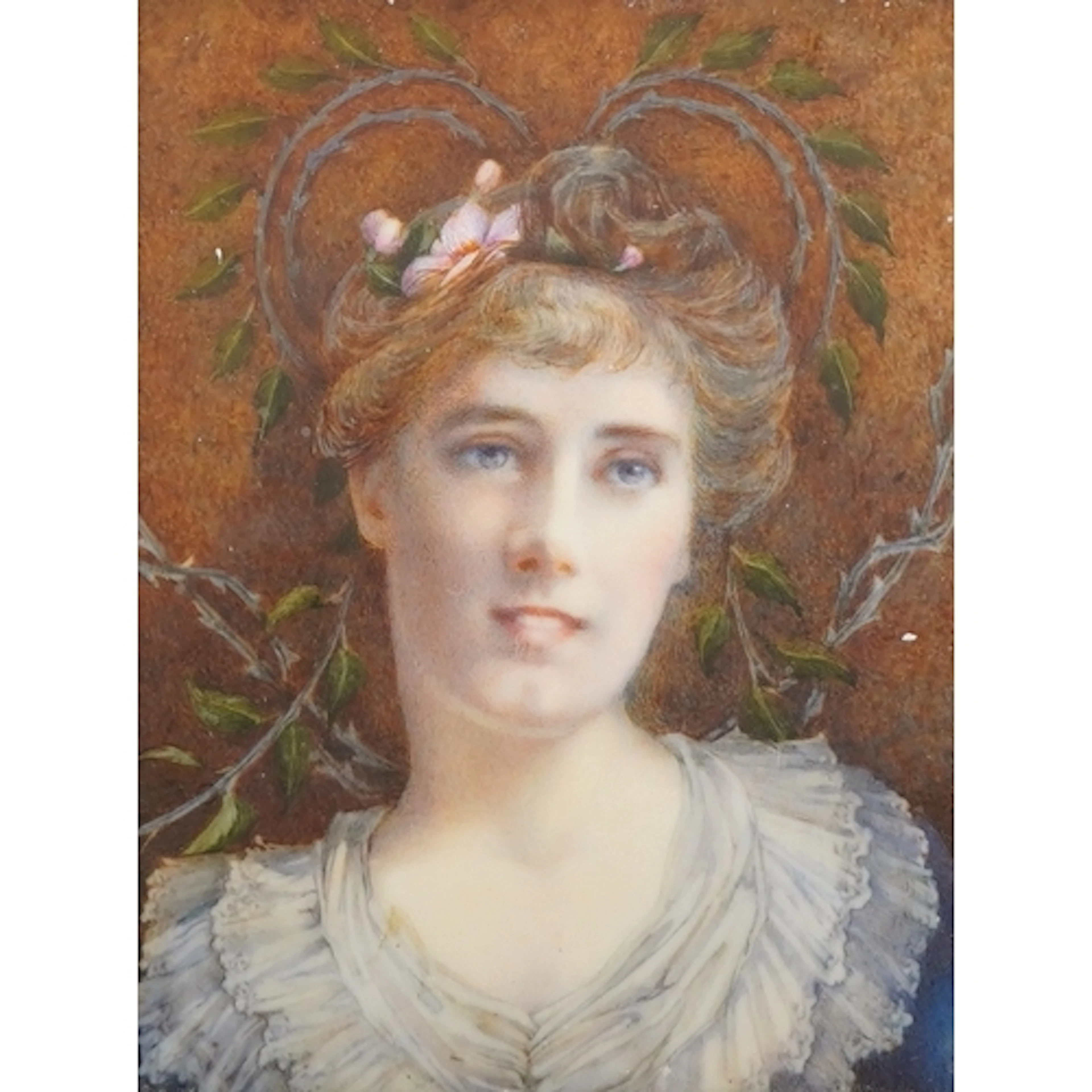 In the Pre-Raphaelite style, an early 20th century portrait ...