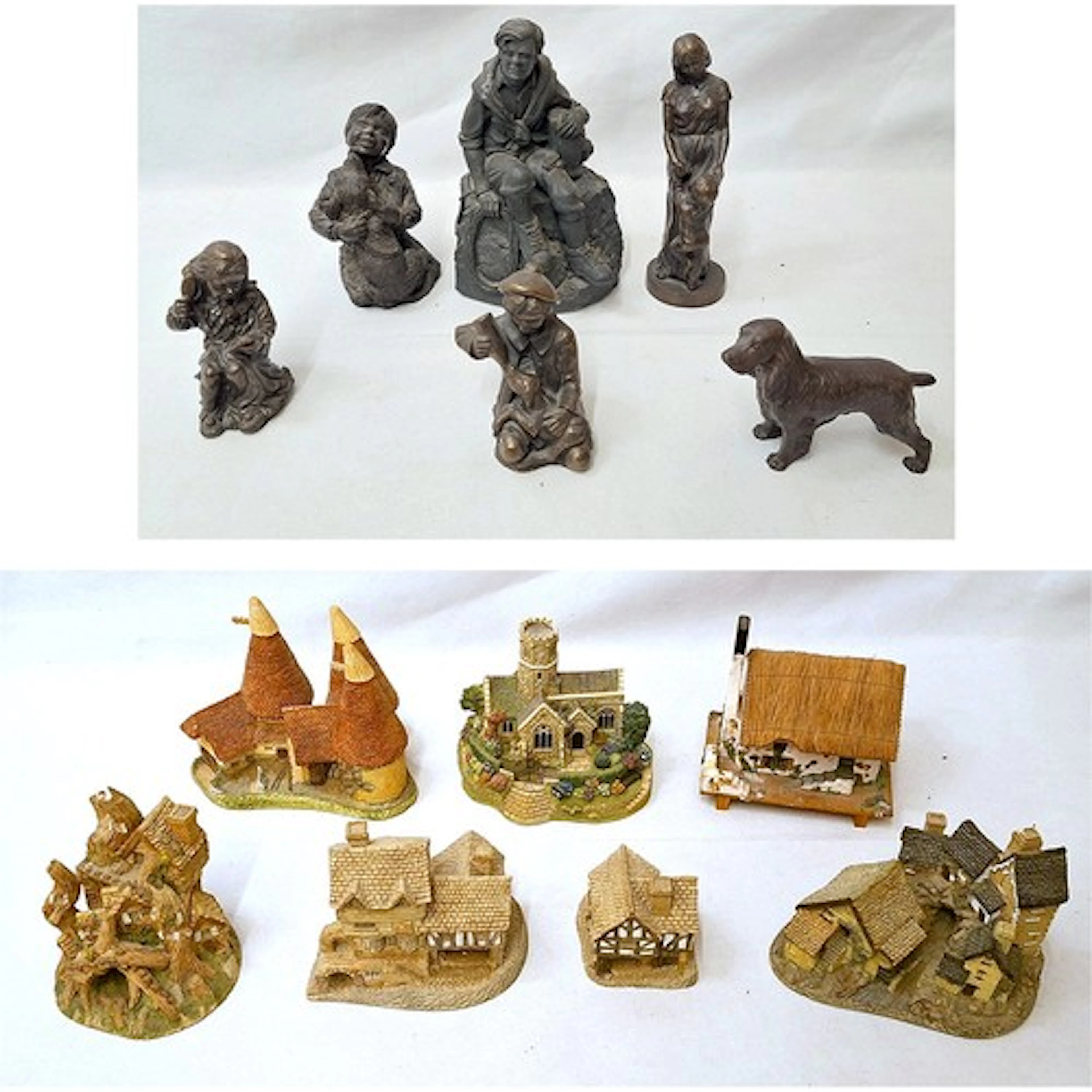 Composition Bronze Effect Figurines incl. small child huggin...