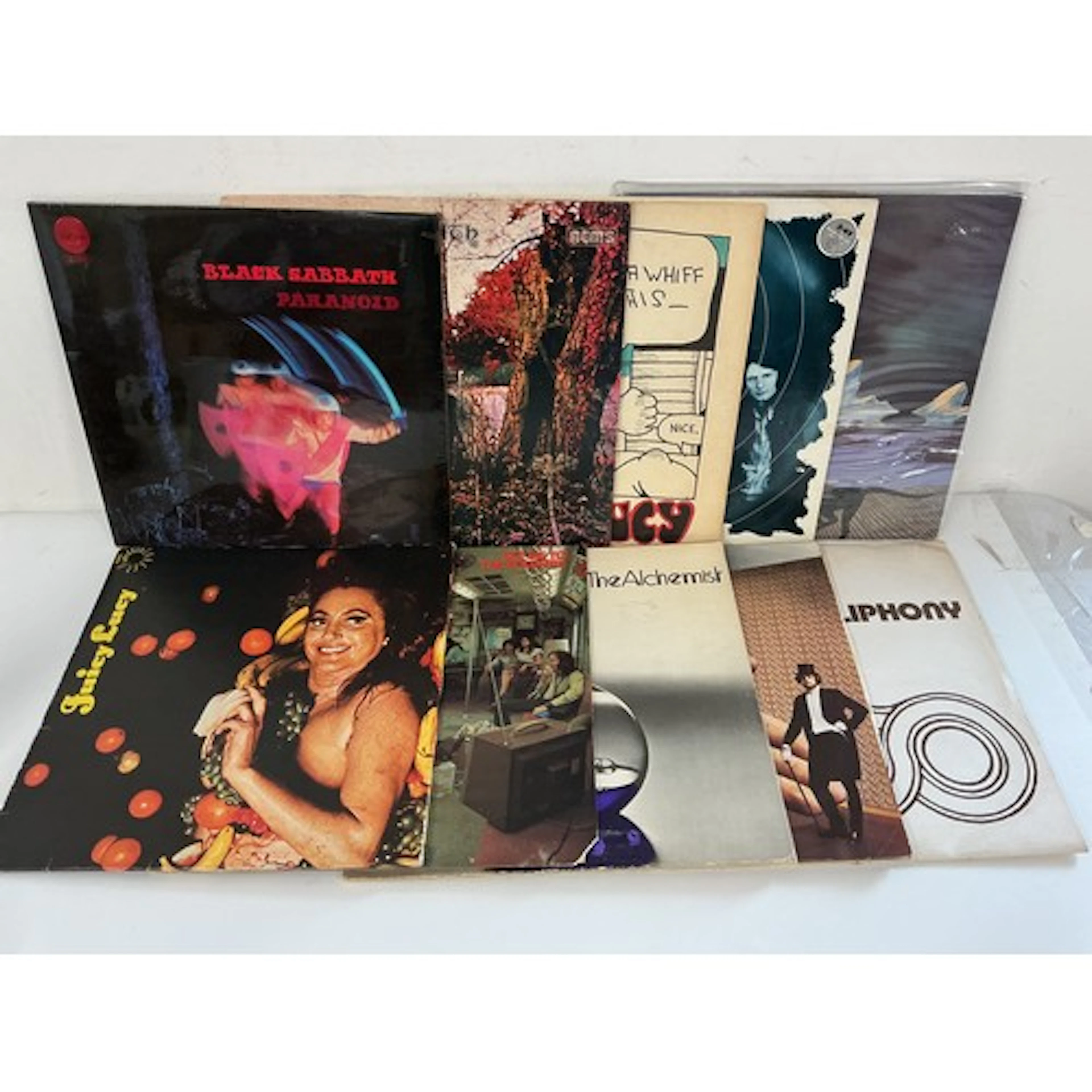 Ten prog and hard rock LPs by various artists including an e...