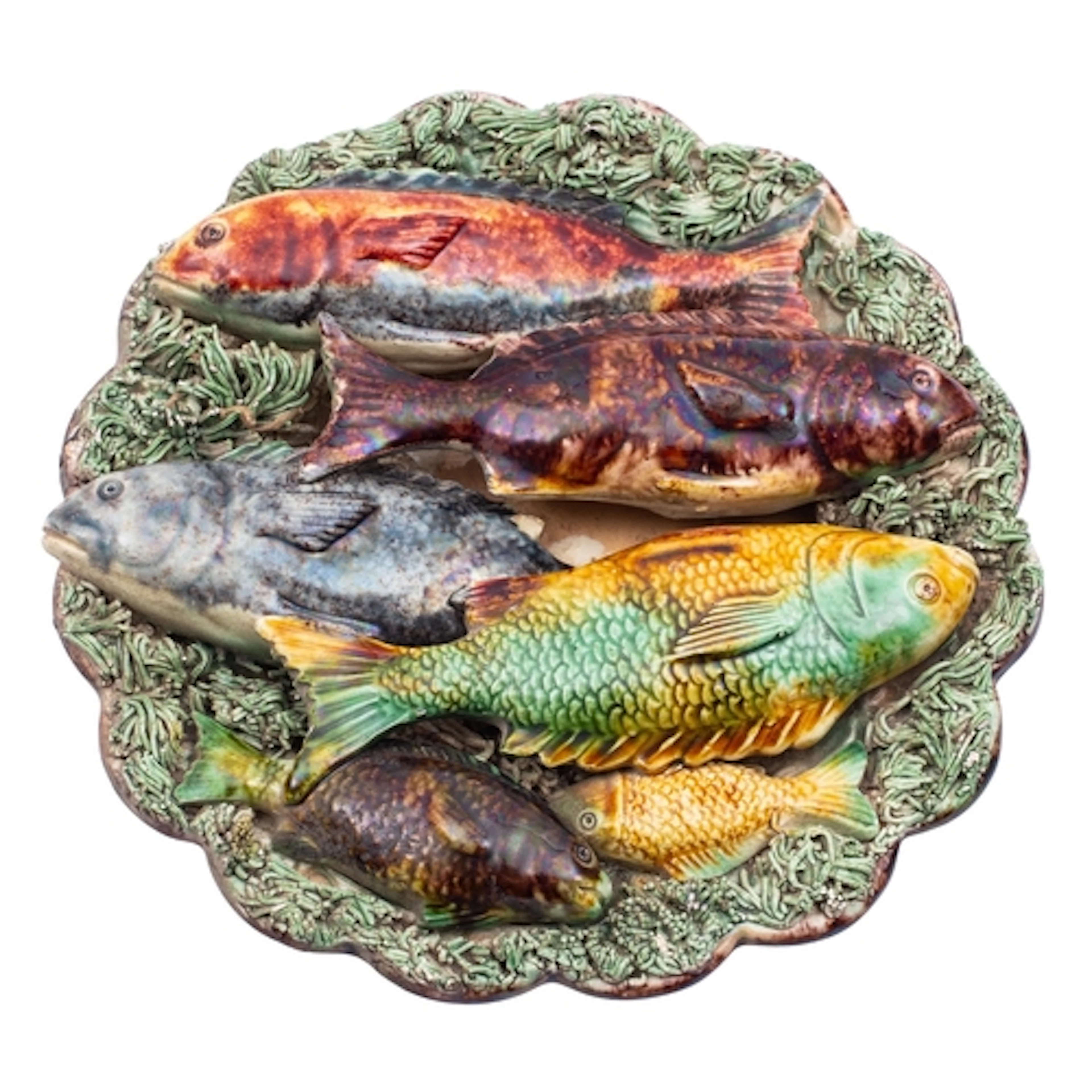 Jose Francisco de Sousa, a Portuguese Palissy ware dish of c...