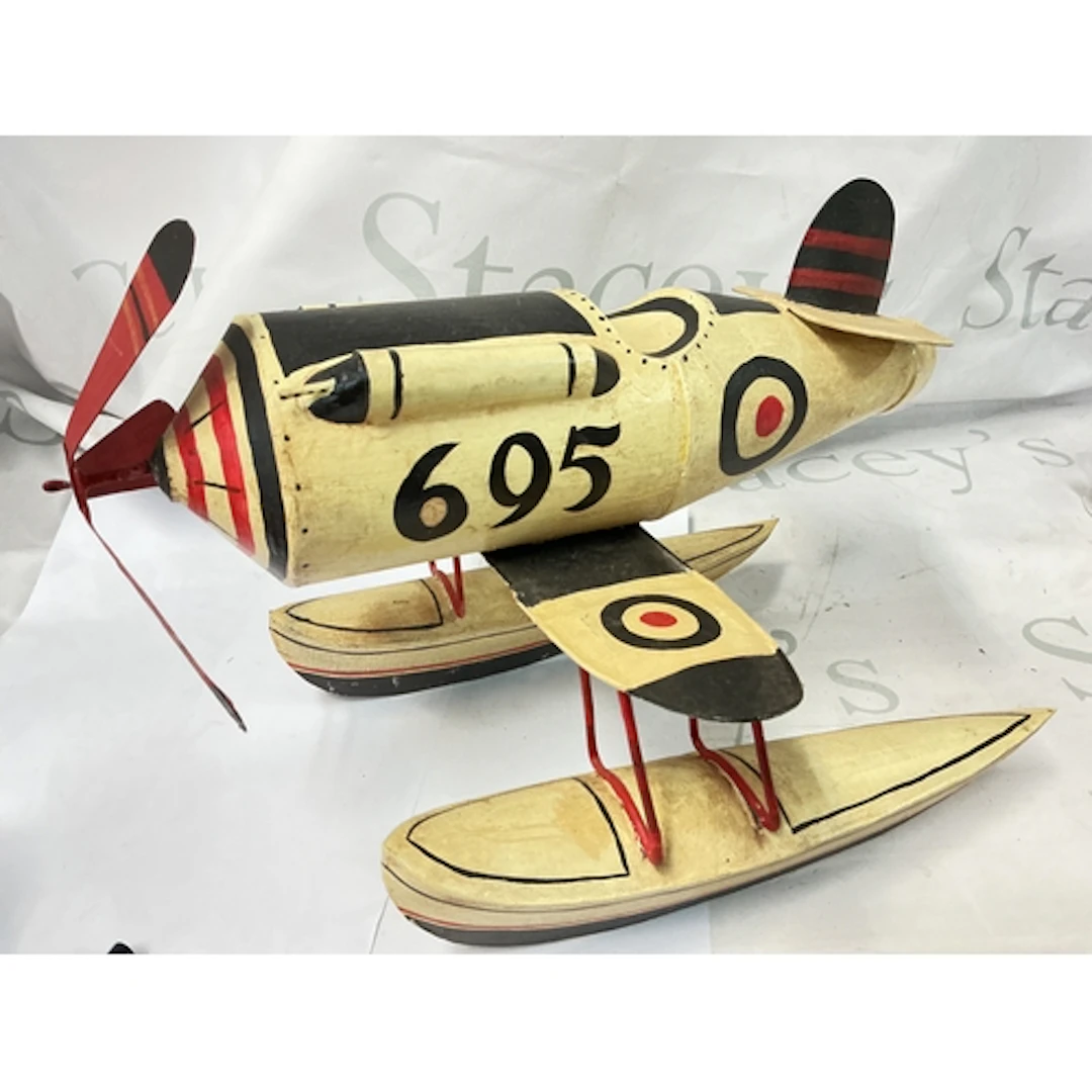 A Decorative Tin Model Of A Sea Plane. No Reserve.