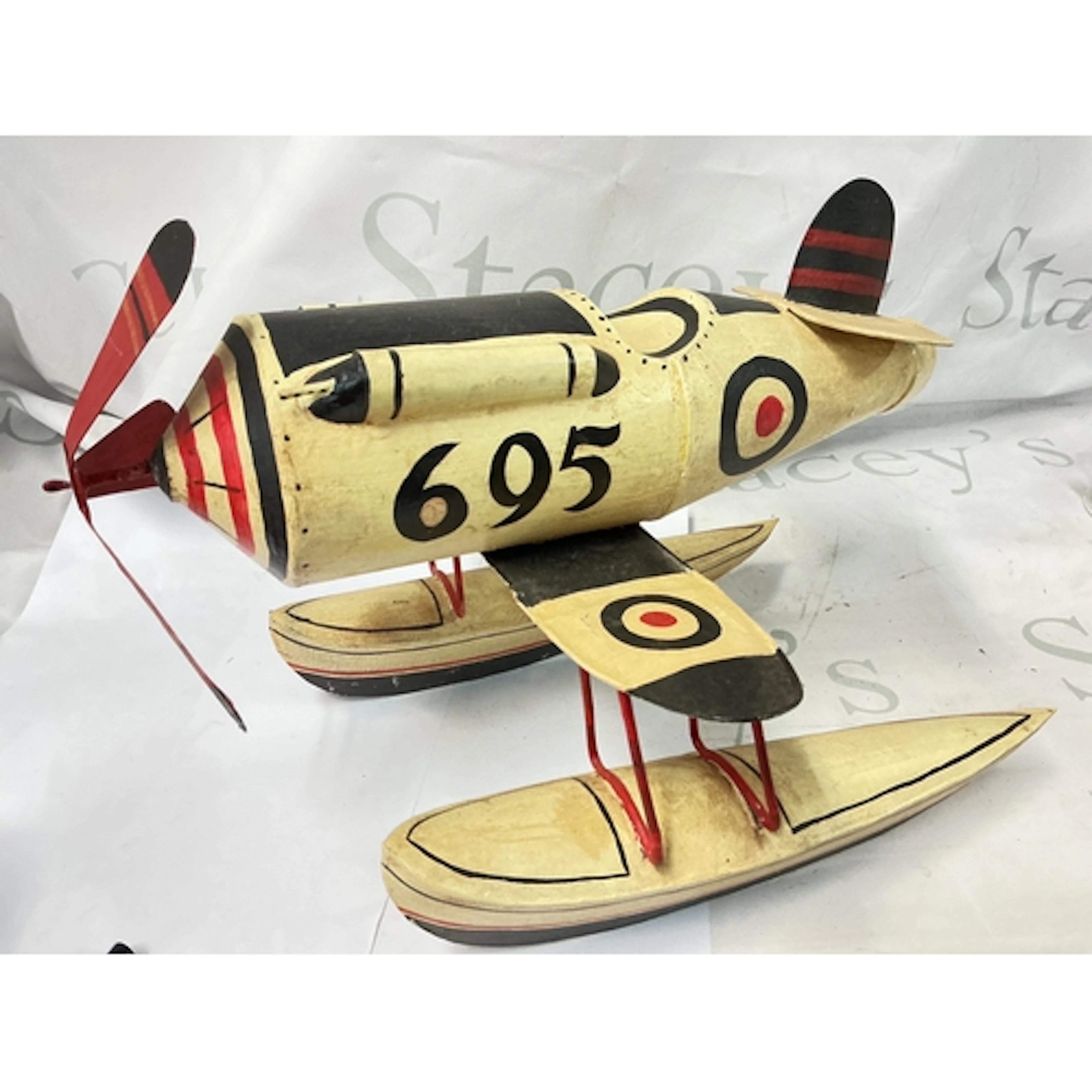 A Decorative Tin Model Of A Sea Plane. No Reserve.