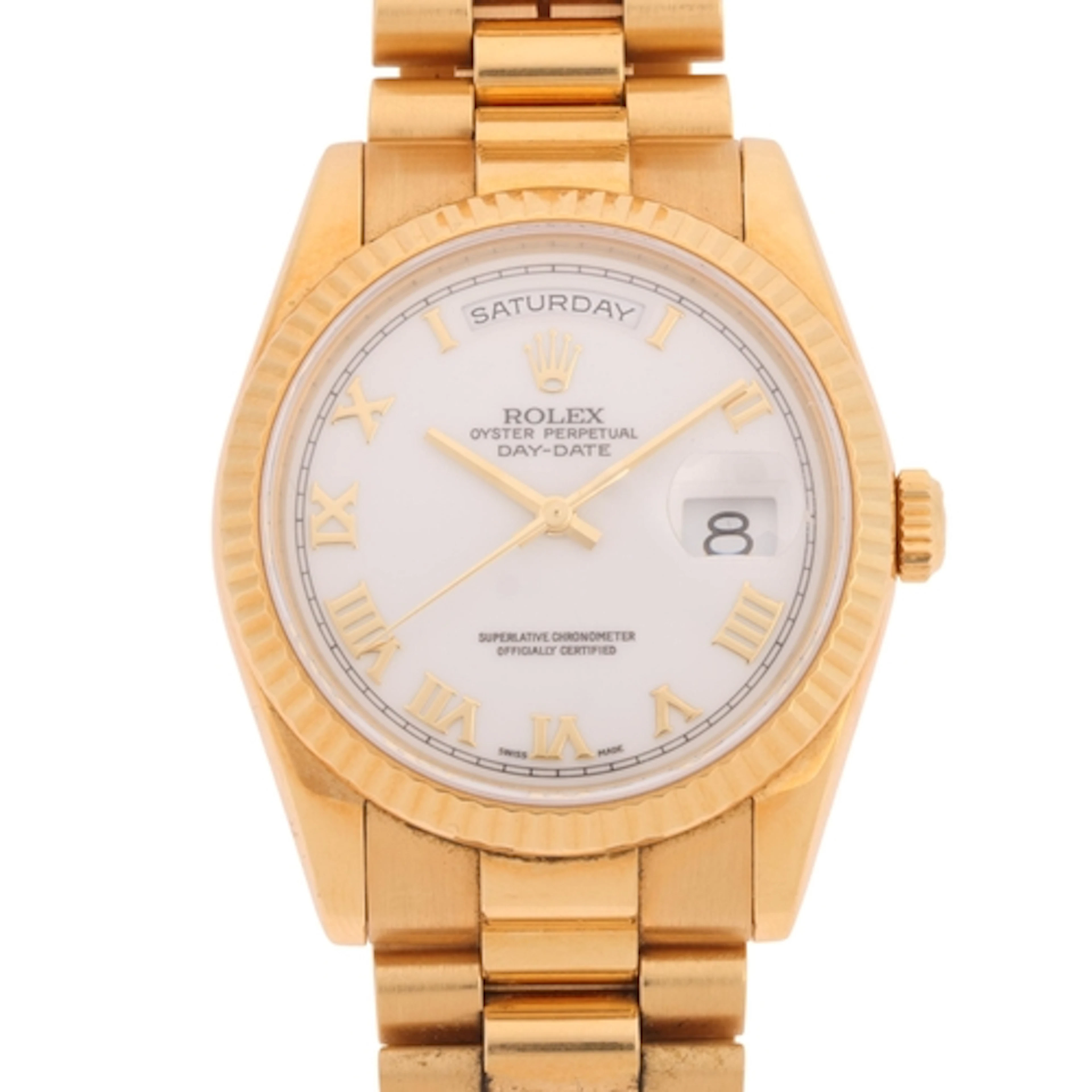 ROLEX - an 18ct gold Oyster Perpetual Day-Date automatic cal...