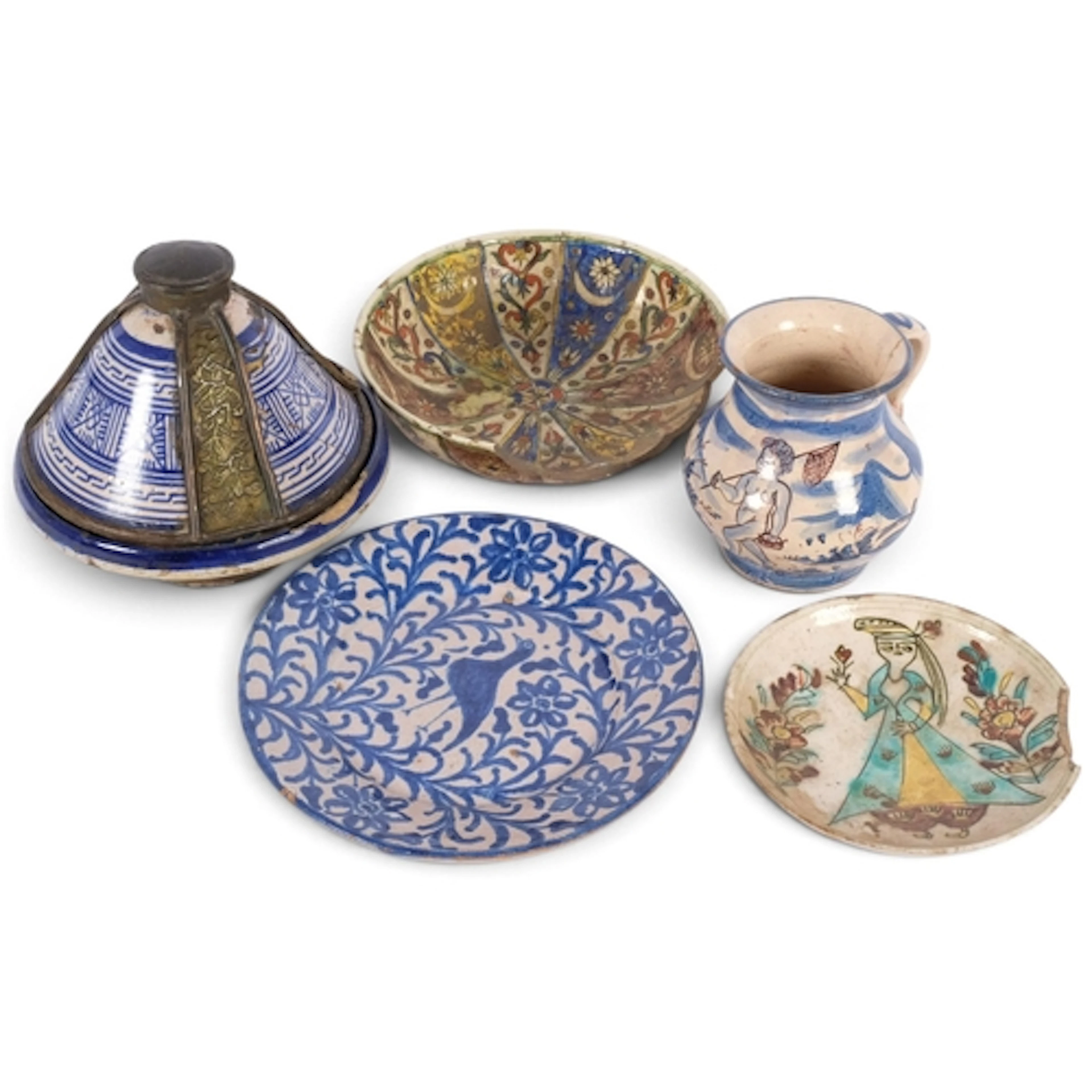 A group of various ceramics, including a Moroccan tagine, a ...