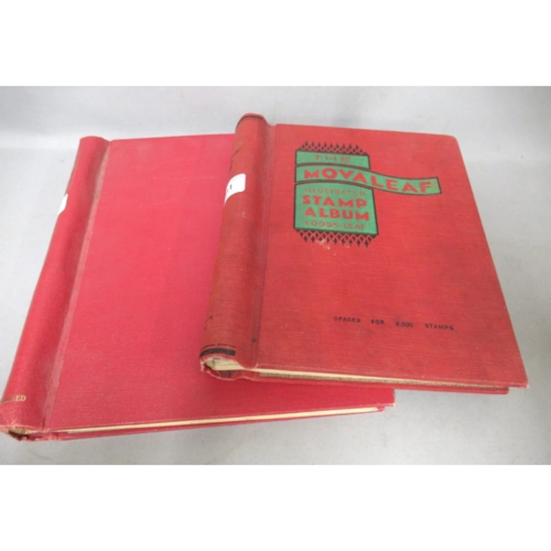 Two albums containing a collection of world stamps