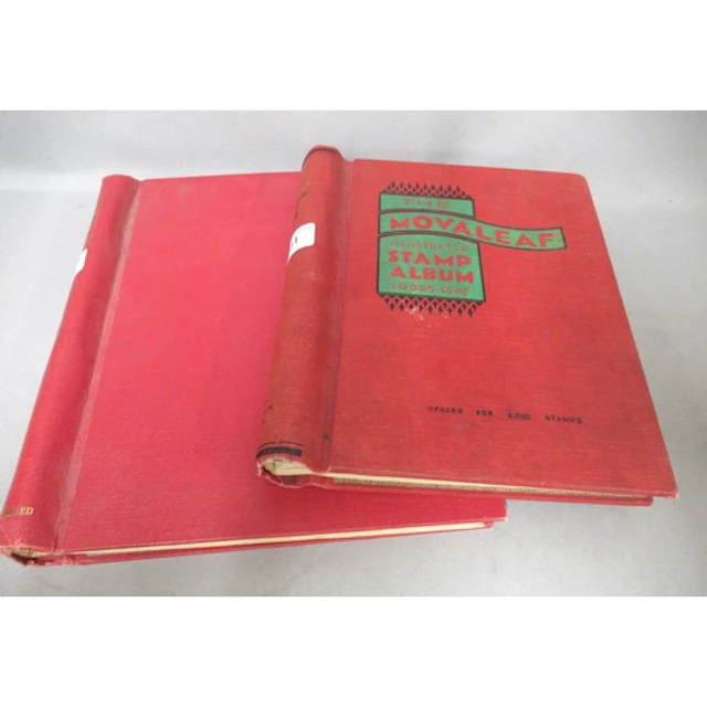 Two albums containing a collection of world stamps