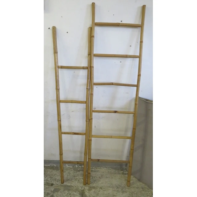 2 Bamboo Ladders, 6 rungs & 4 rungs, largest approx. 190cm H...