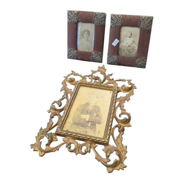 Three late 19th / early 20th century framed portrait photogr...