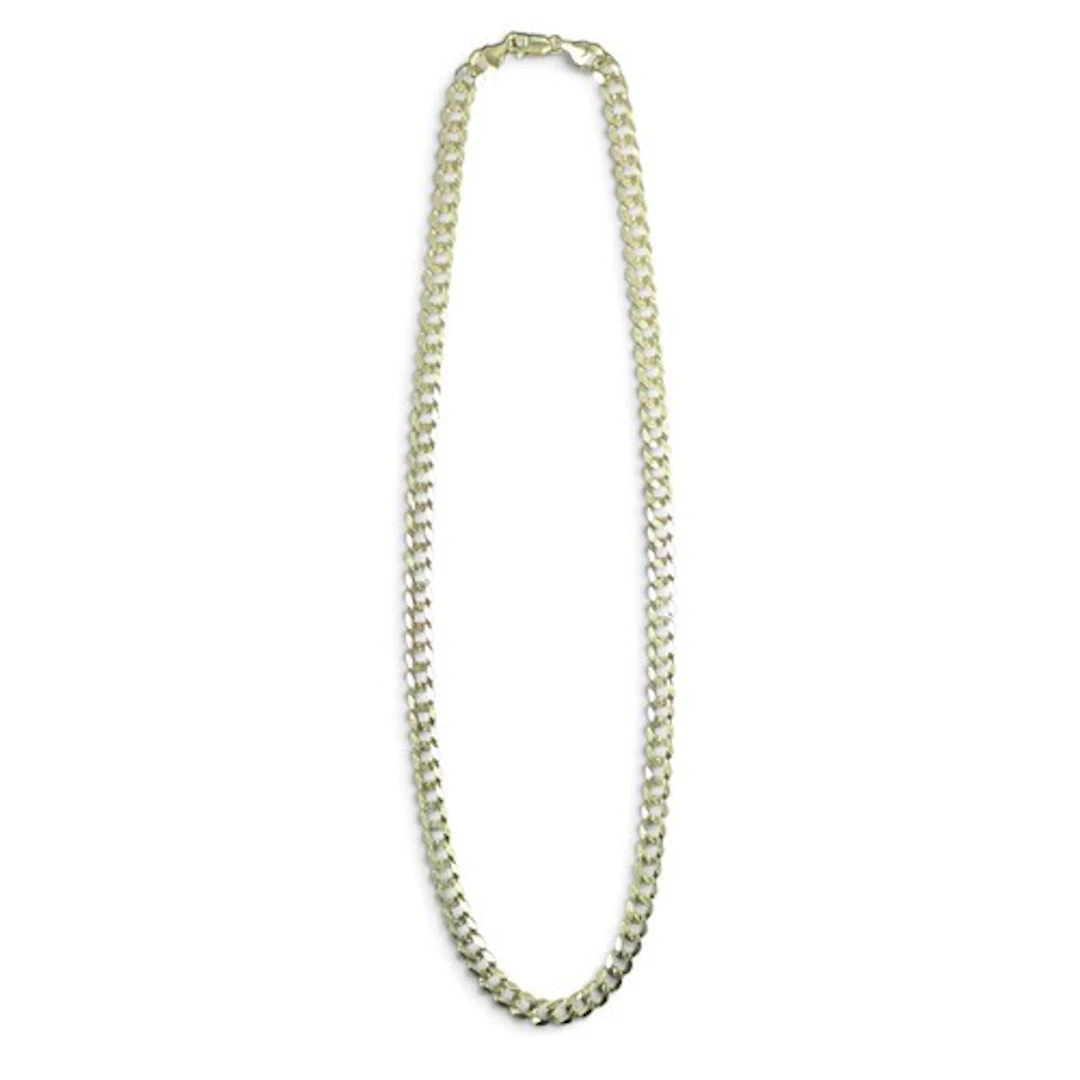 A 9ct gold curb link necklace, 51cm long, Sheffield import m...
