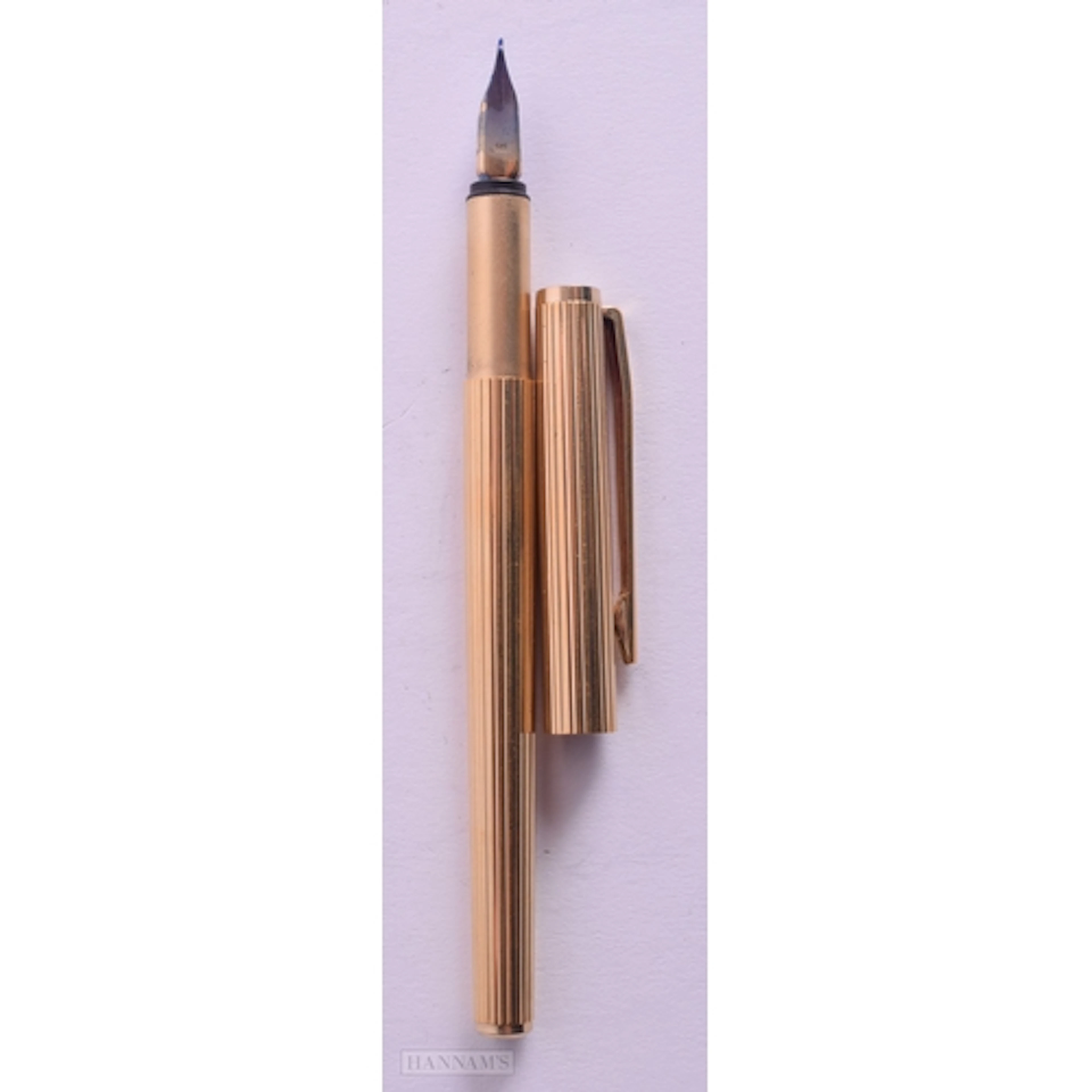 Montblanc Slimline Gold Plated Fountain Pen with 14CT Gold N...