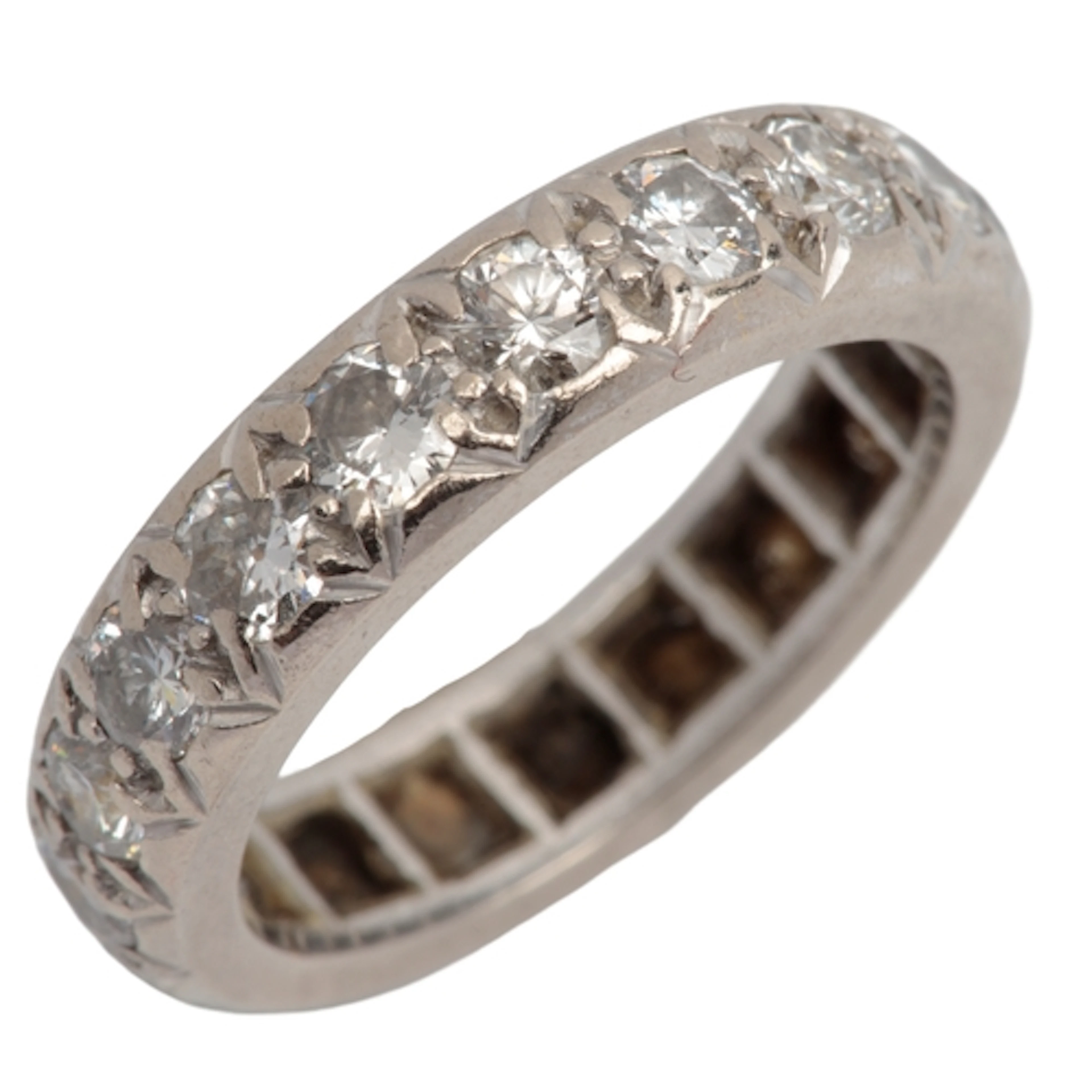 A diamond eternity ring, set with a continuous band of brill...