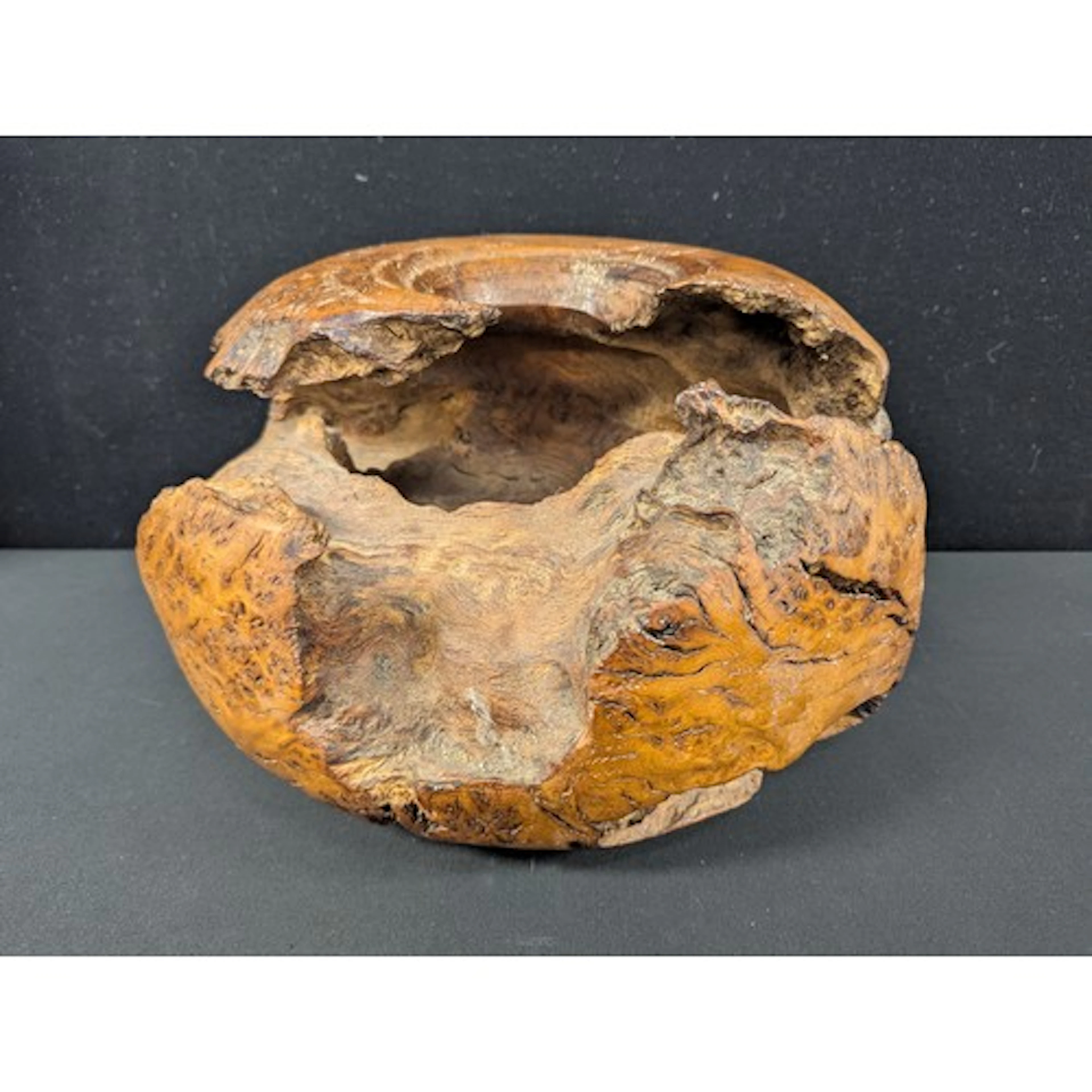 Interior Decoration - a substantial turned burr wood vase of...
