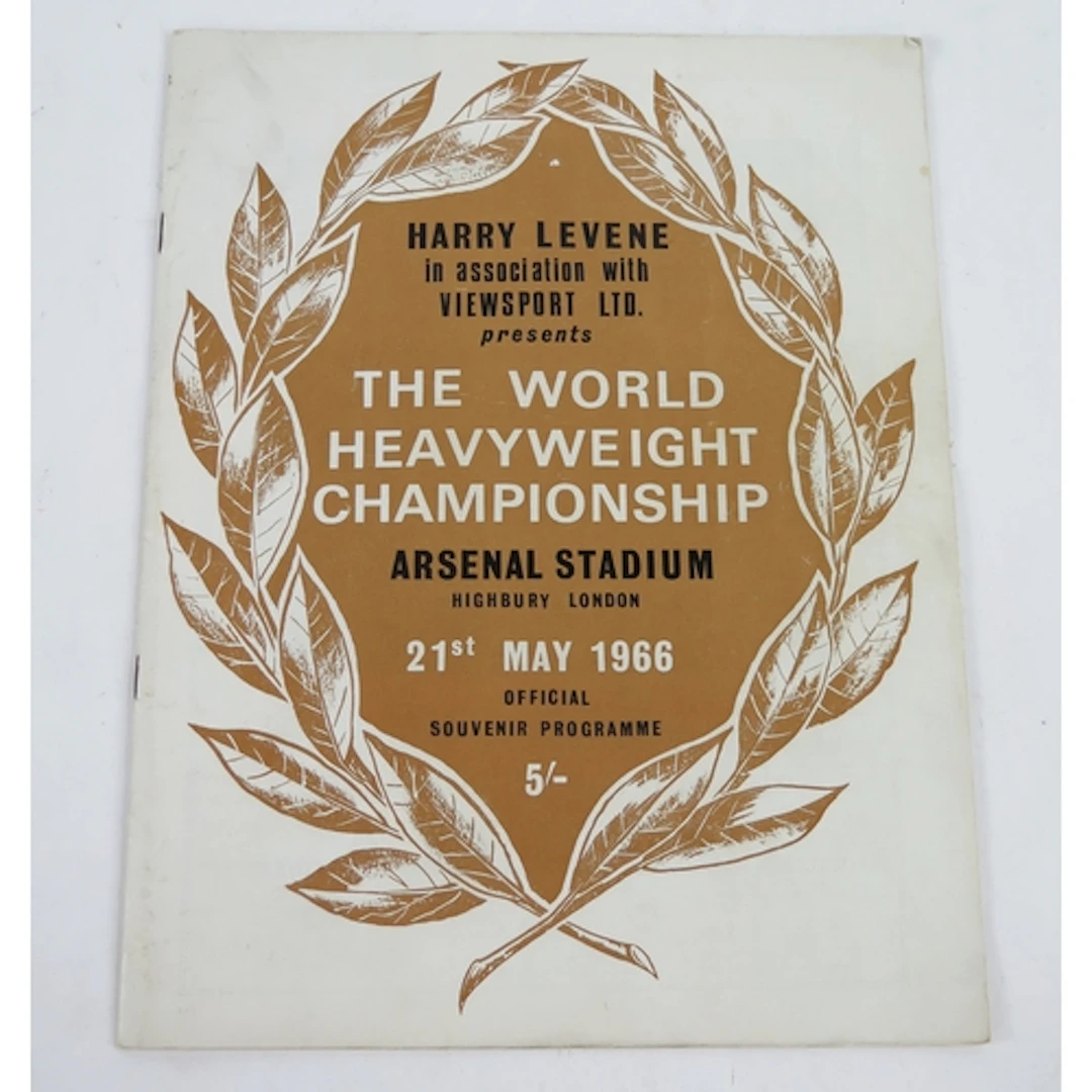 Heavy Weight Championship 21st May 1966 Souvenir Programme o...