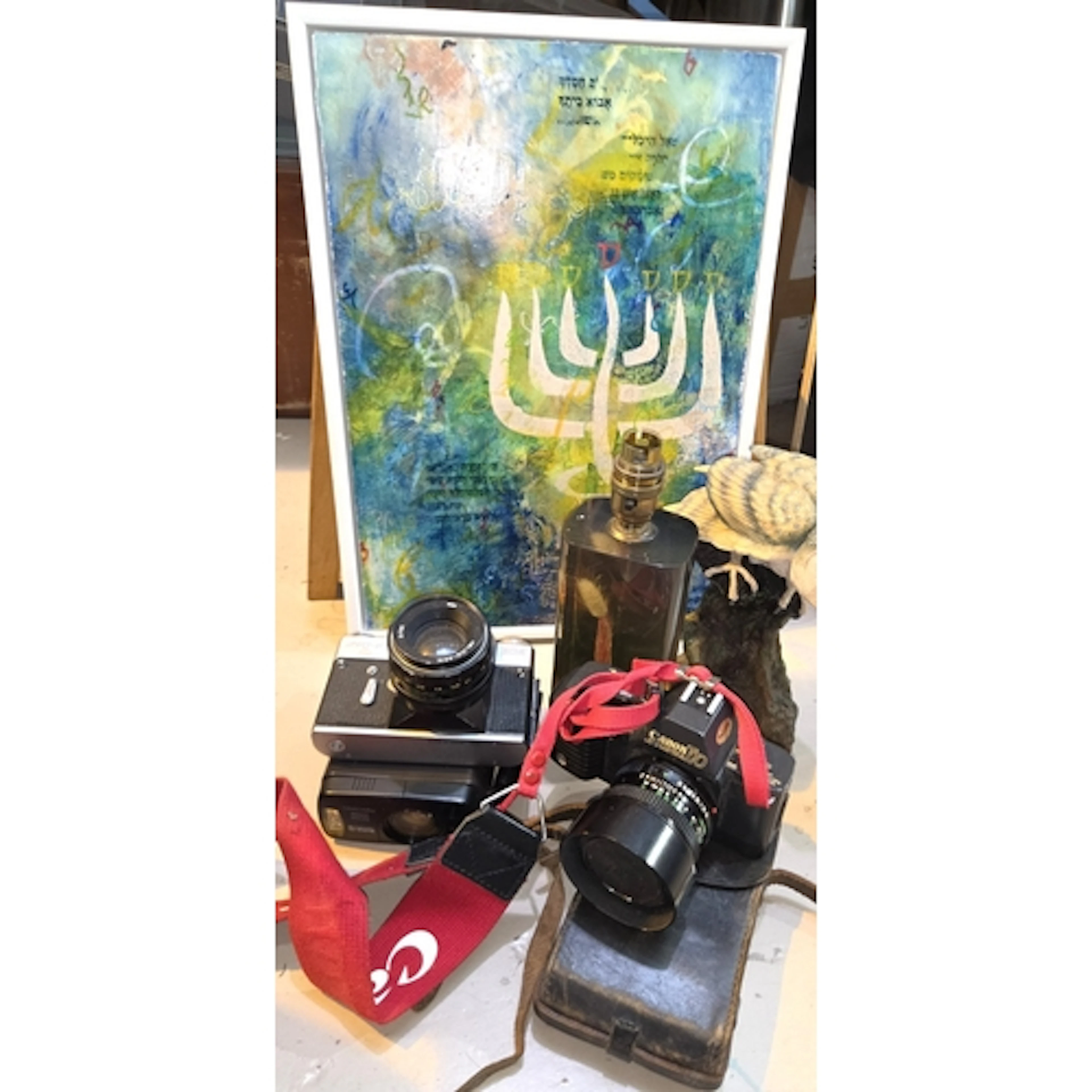 Ma Tovu mixed media graffiti artwork on board by Helen Conwa...
