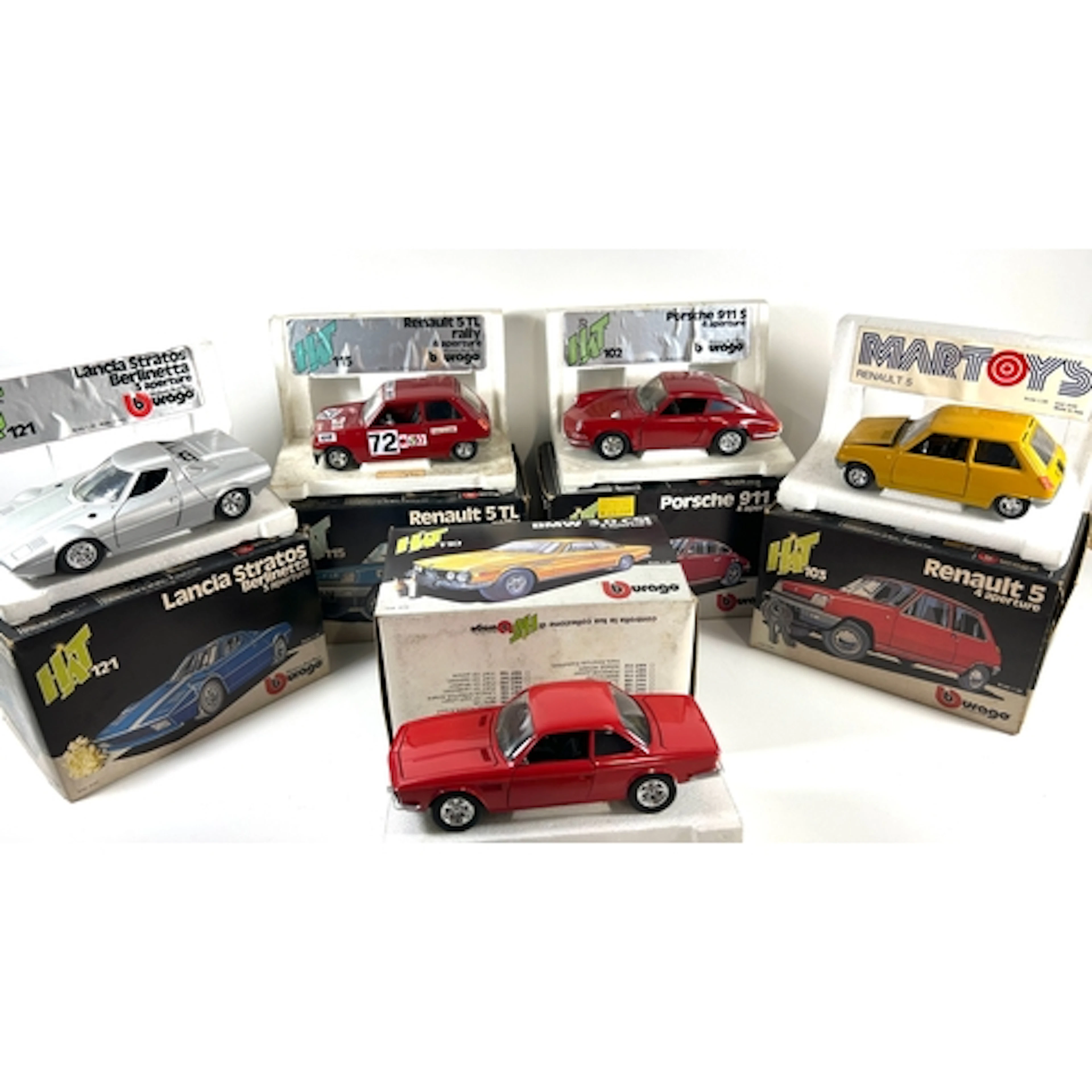 8 x 1:24 Scale Bburago "HAT" series Cars. Fiat 131 "POLIZIA"...