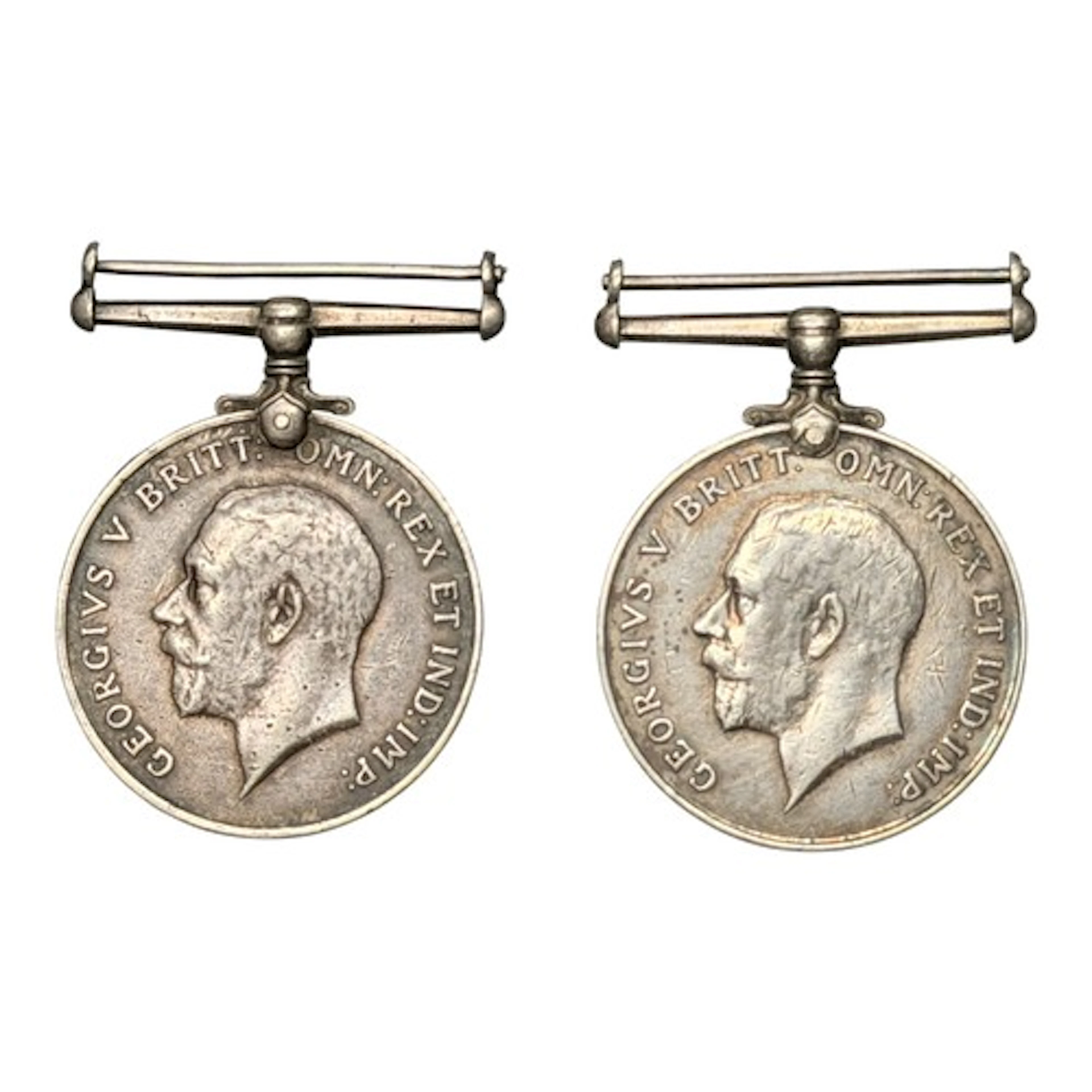 WW1 British War Medals x 2 to: 42577 Pte GH Morgan, Leiceste...