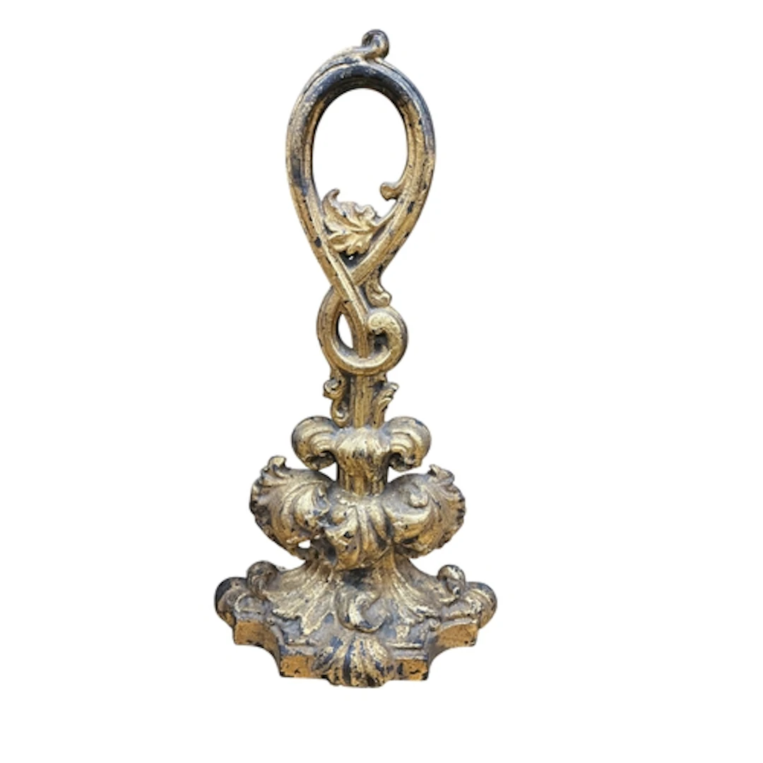 A Victorian gilt cast iron doorstop, 42cm high