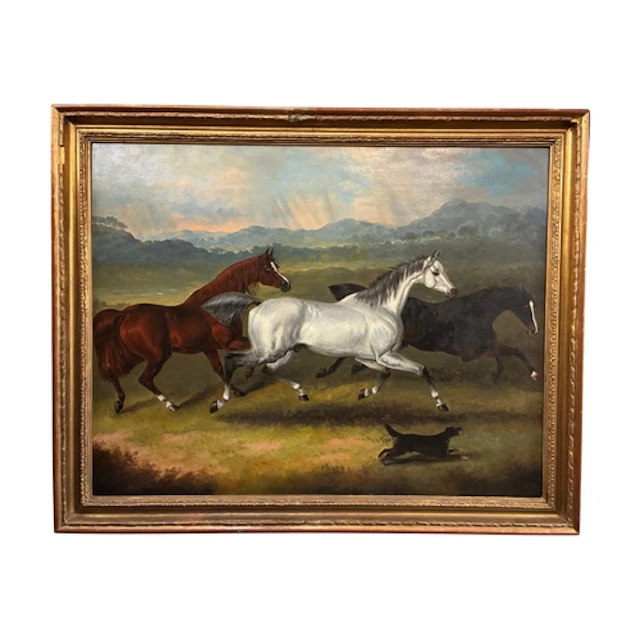 Samuel Spode (Welsh, 1798-1858) - Three galloping horses, wi...