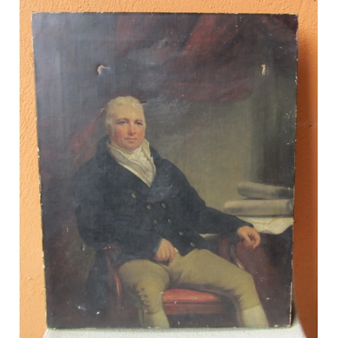 Antique School Portrait of Seated Gentleman Approximately 22...