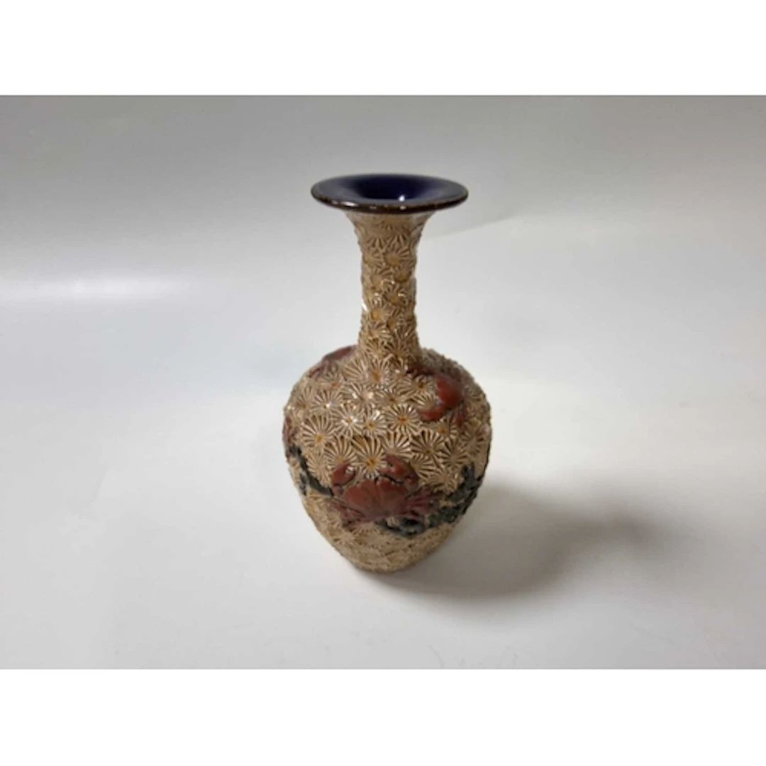 A RARE VICTORIAN DOULTON LAMBETH STONEWARE "CRAB & MARIN...