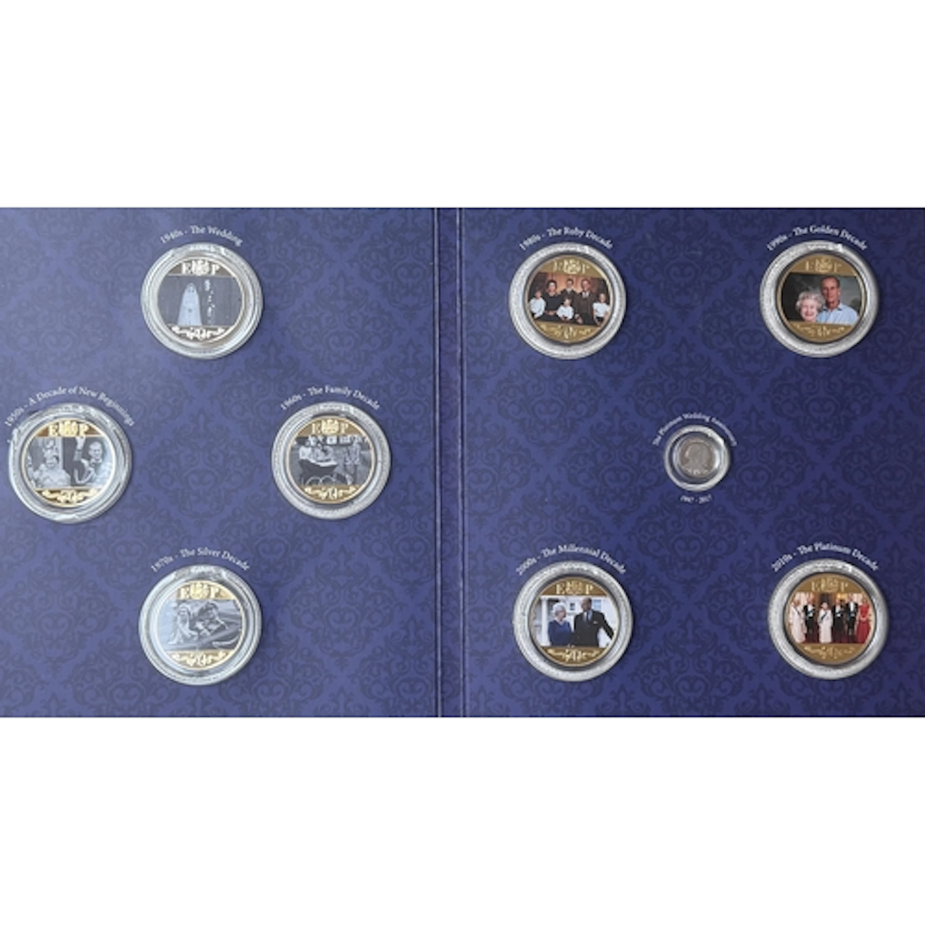 Gibraltar 2017 The Platinum Wedding Anniversary nine-coin se...