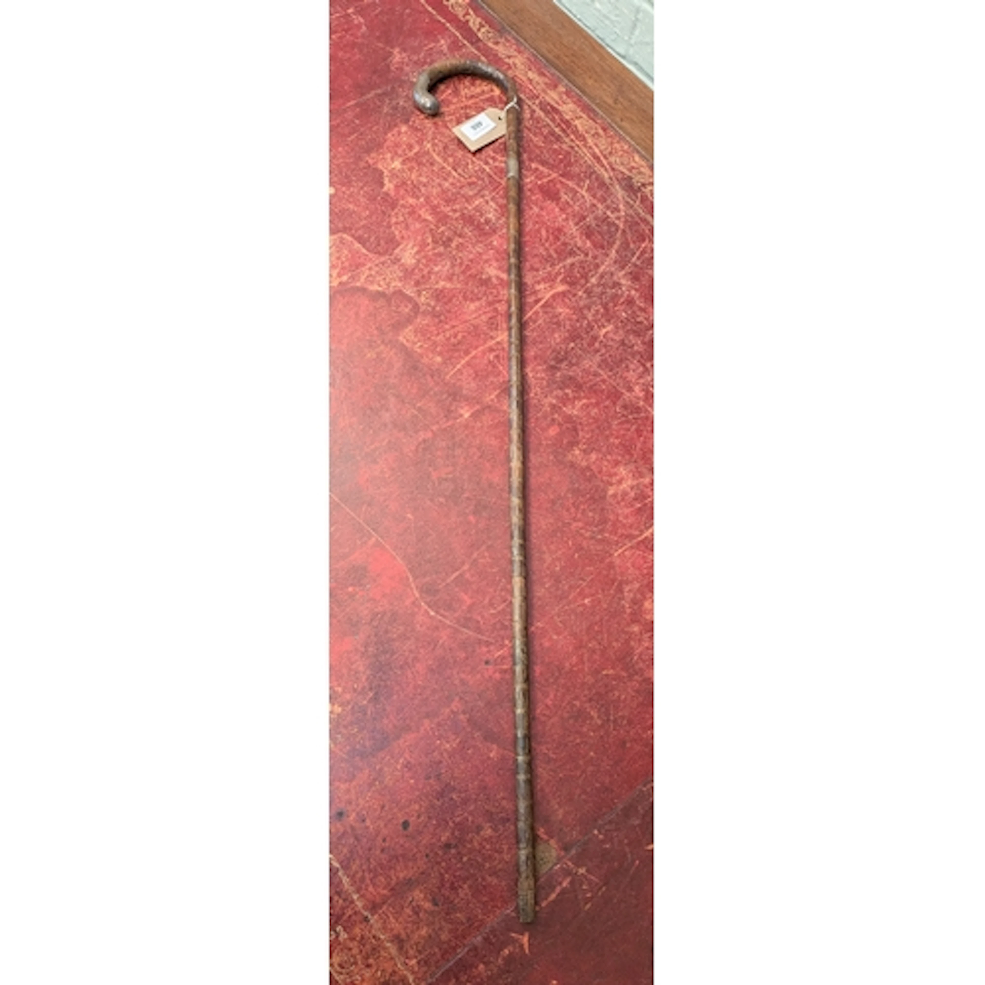 An Edwardian silver mounted faux bamboo sword stick