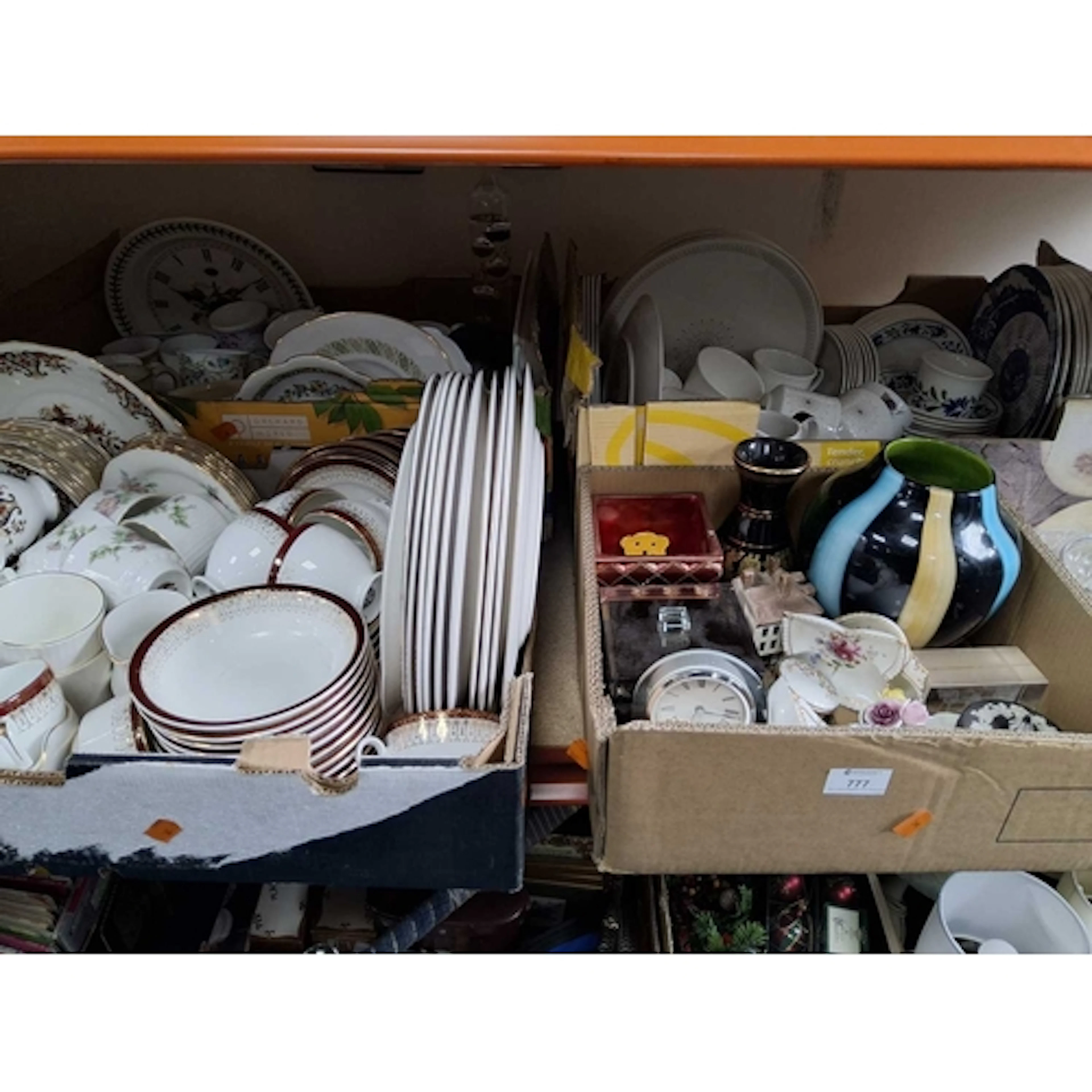 FOUR BOXES AND LOOSE OF MAINLY GENERAL HOUSEHOLD CERAMICS to...