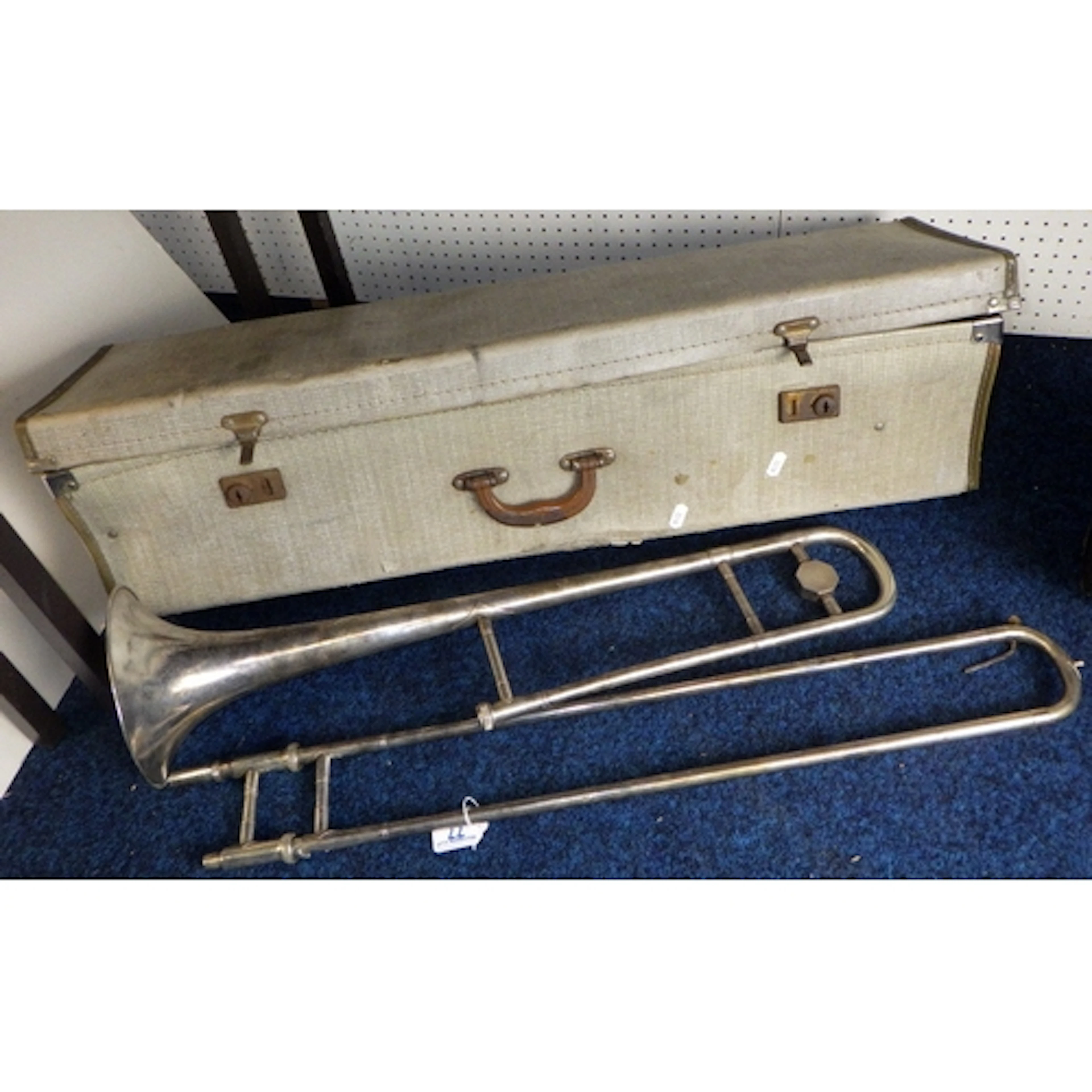 A 35 Super Besson cased silver plated trombone af