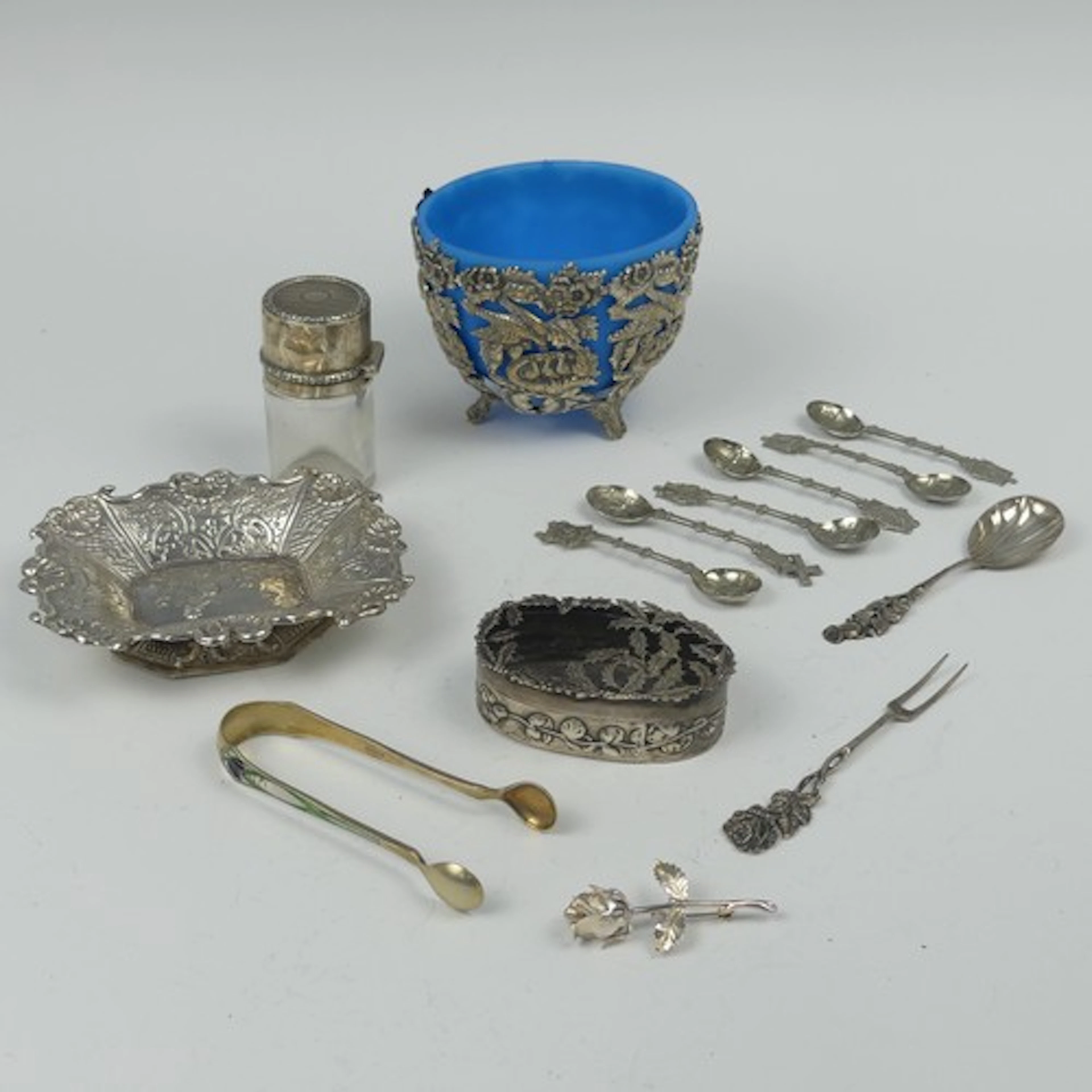 A pair of Norwegian silver gilt Sugar Nips, by David Anderse...