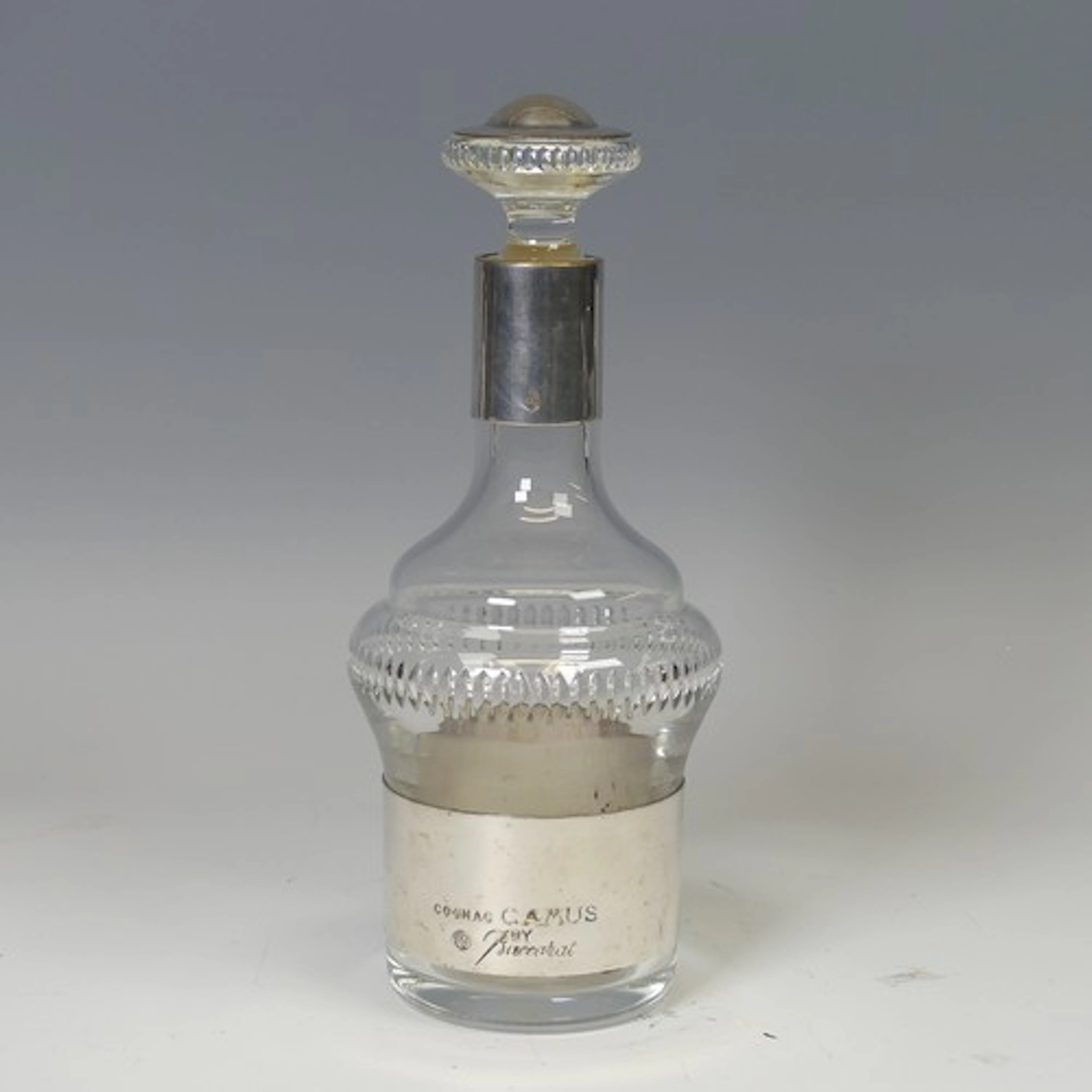 A Cognac Camus by Baccarat crystal and silver-plated Decante...