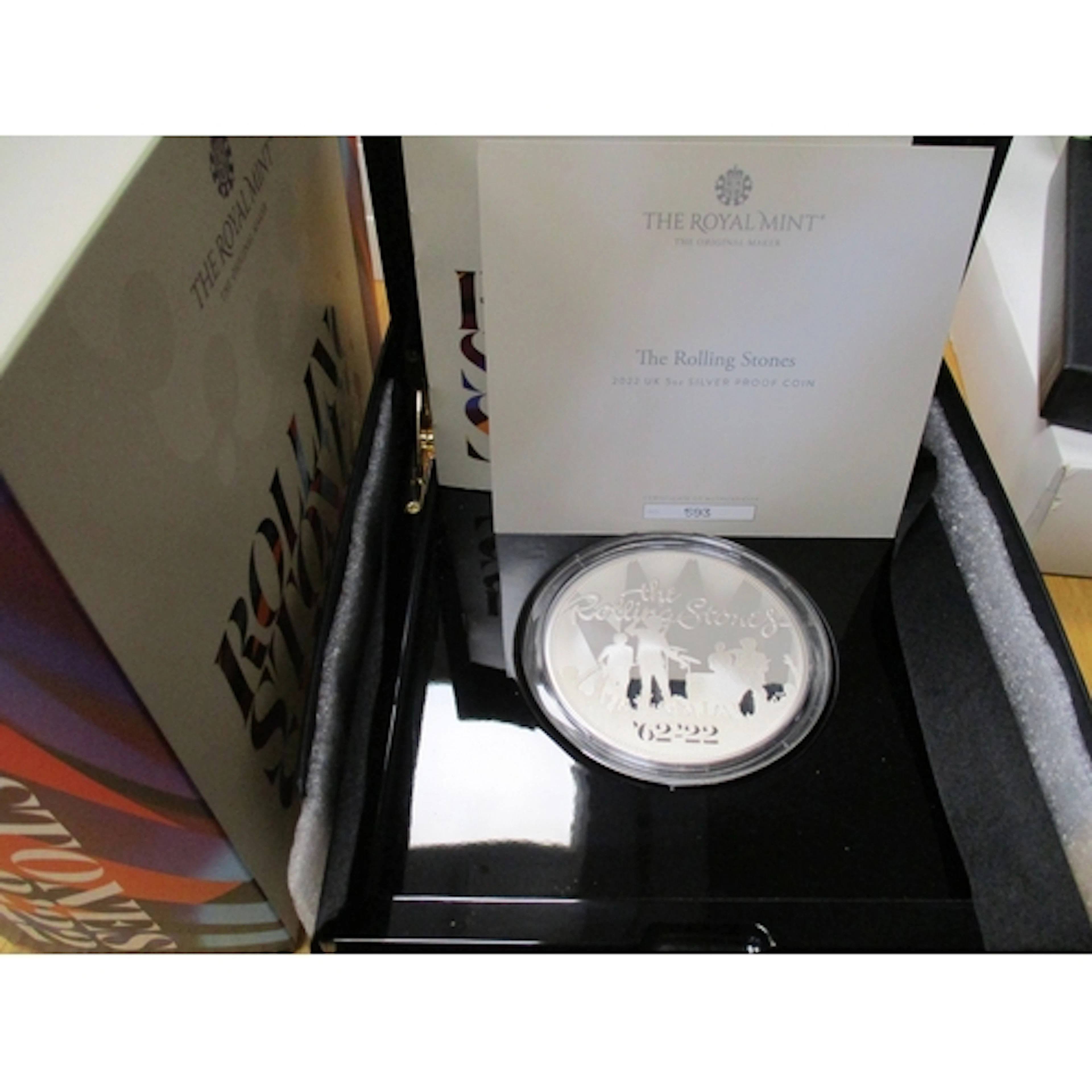2023 'Rolling Stones' 5oz £10 silver proof FDC. (R)
