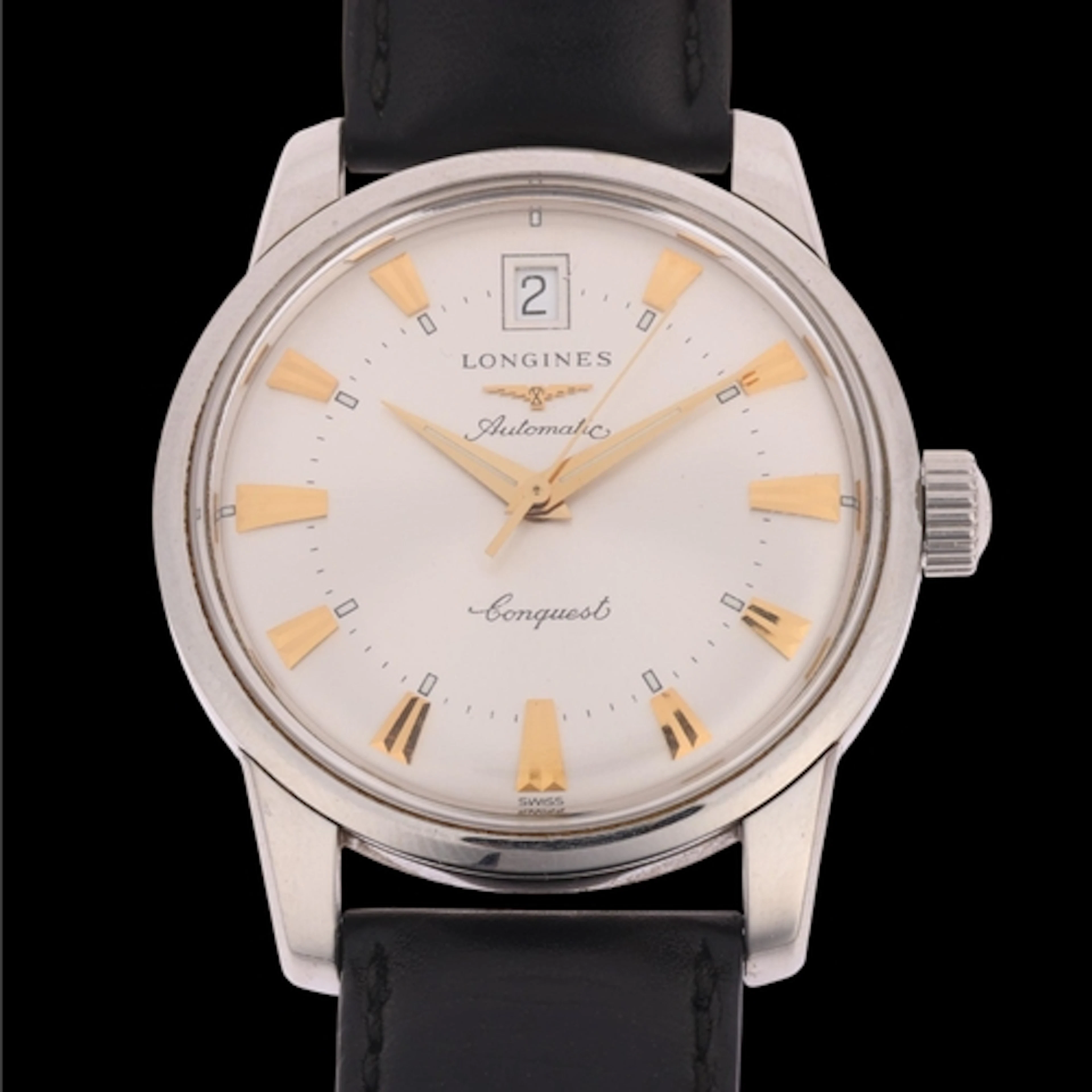 LONGINES - a stainless steel Conquest automatic calendar wri...