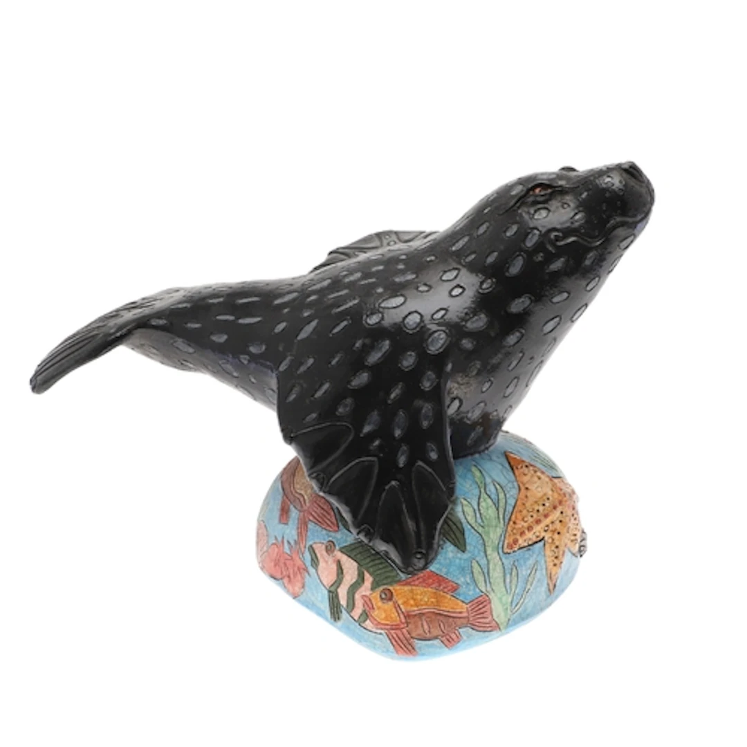 JENNIE HALE (B 1956). LARGE RAKU STUDIO POTTERY FIGURE OF A ...