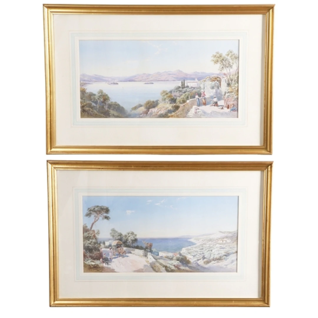 CHARLES ROWBOTHAM (1826-1904). ISCIA, BAY OF NAPLES; THE BOR...